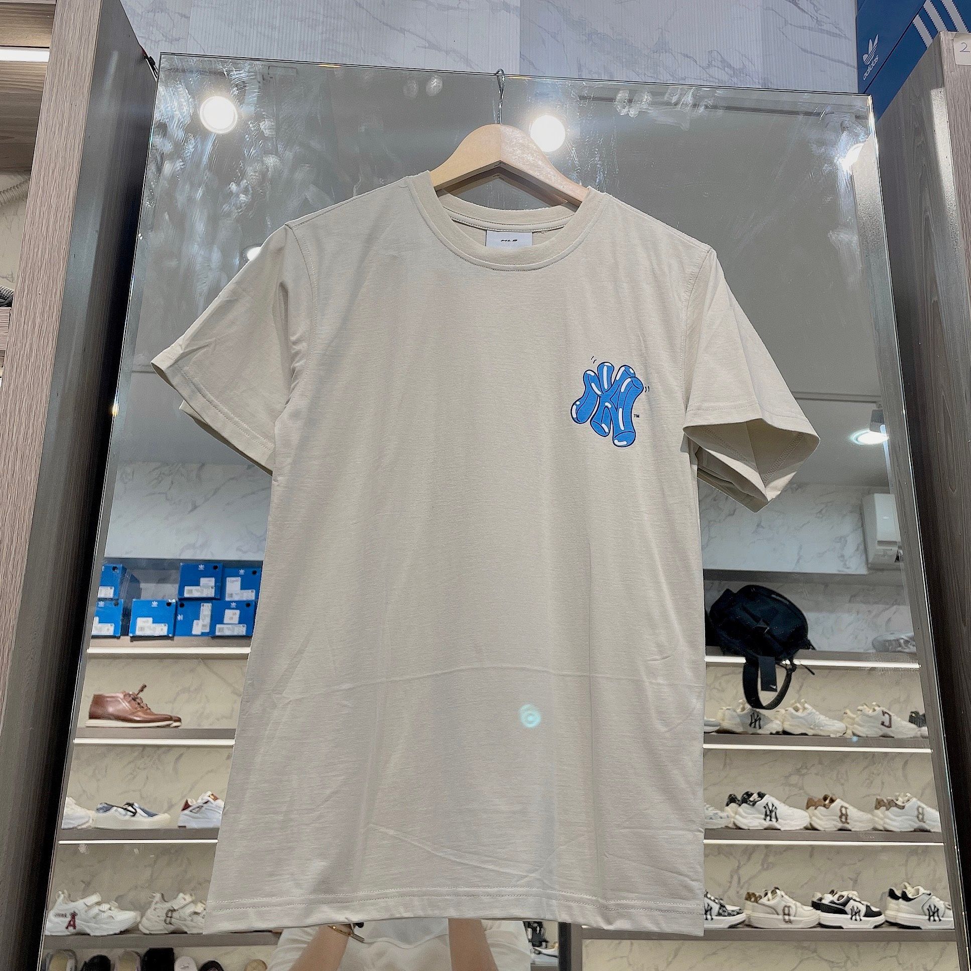 2071 - HÀNG CHÍNH HÃNG - ÁO THUN MLB - LIKE BE - LOGO XANH