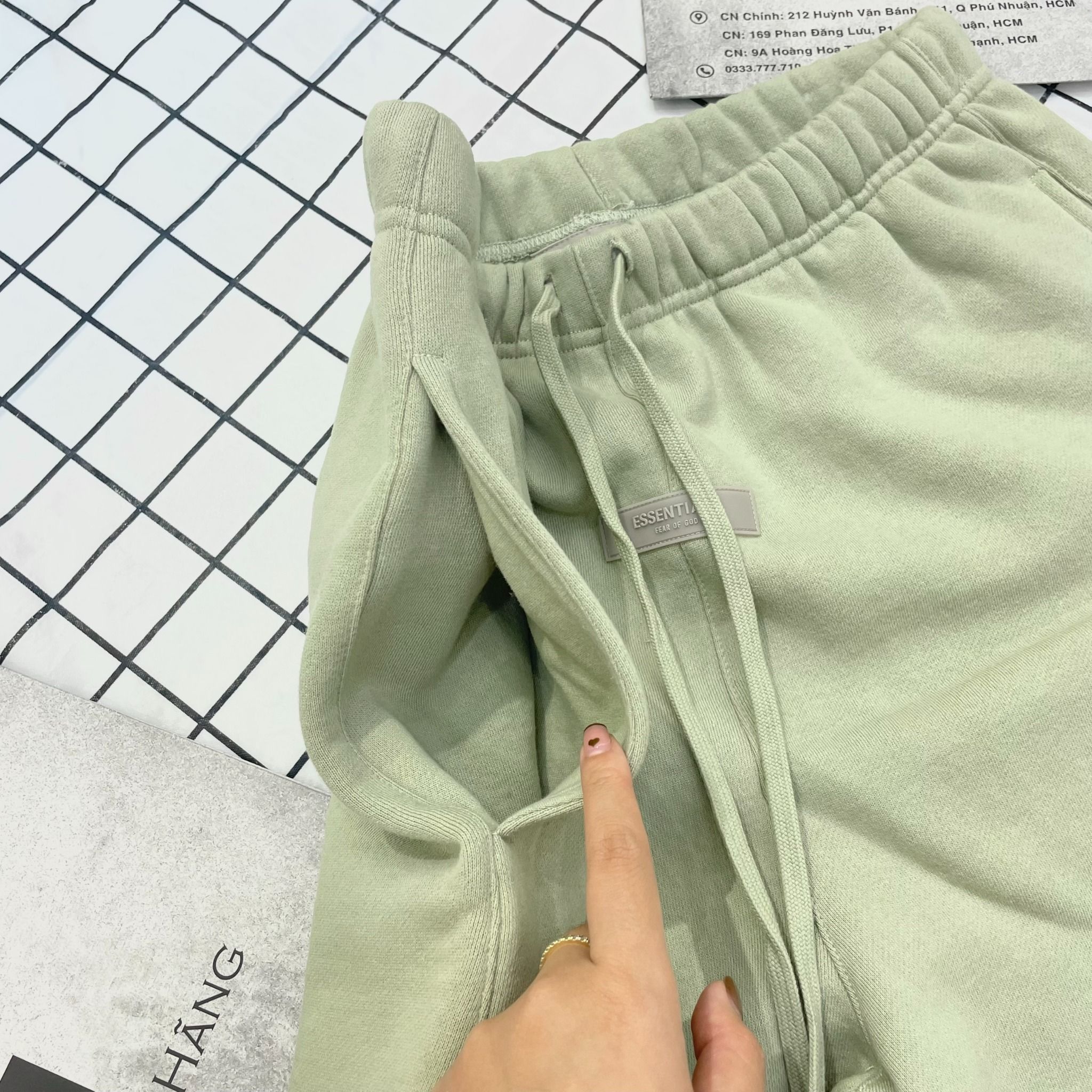  2061 - HÀNG CHÍNH HÃNG - QUẦN ĐÙI SHORT FEAR OF GOD ESSENTIAL SS22 MÀU XANH BƠ - *SEAFOAM* 