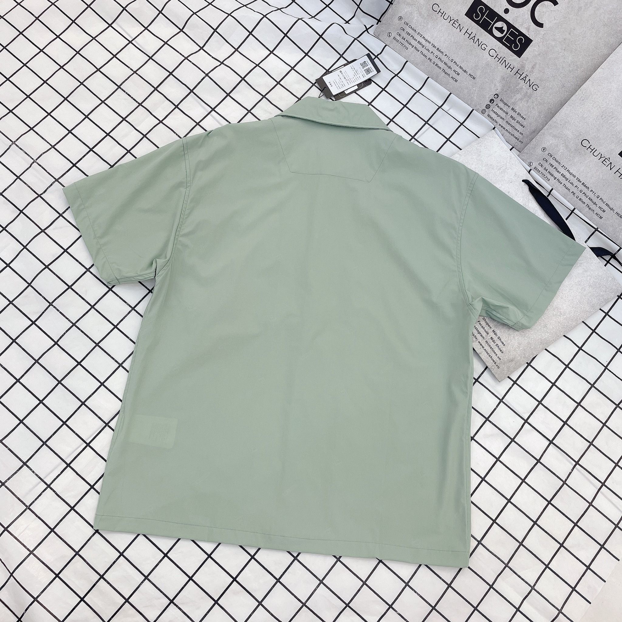 2078 - HÀNG CHÍNH HÃNG - ÁO NEW ERA - SƠ MI *TAY NGẮN* - MINT - CODE: 13679552