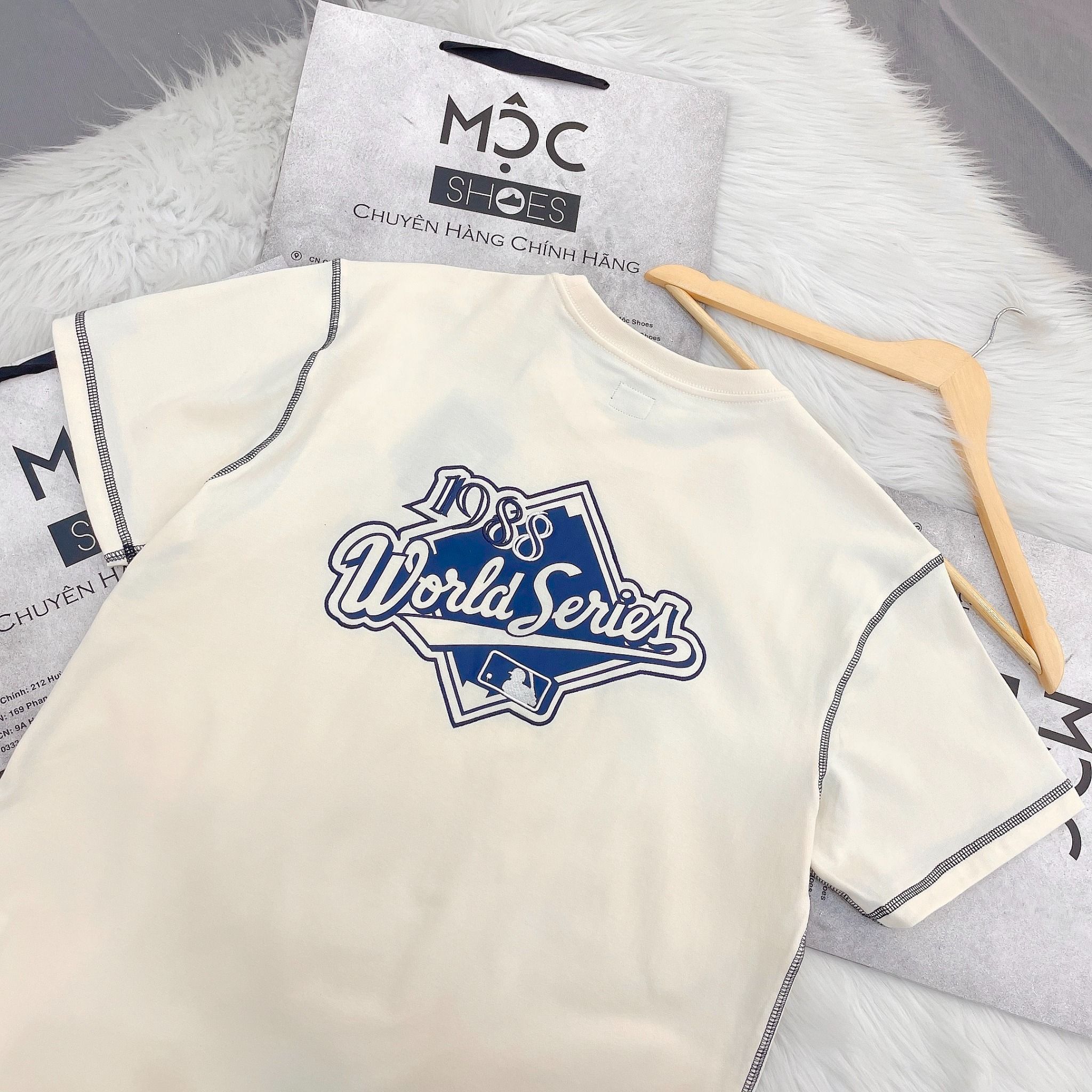 2089 - HÀNG CHÍNH HÃNG - ÁO NEW ERA - World Series Viền Trắng - Kem Be - CODE: 14187467