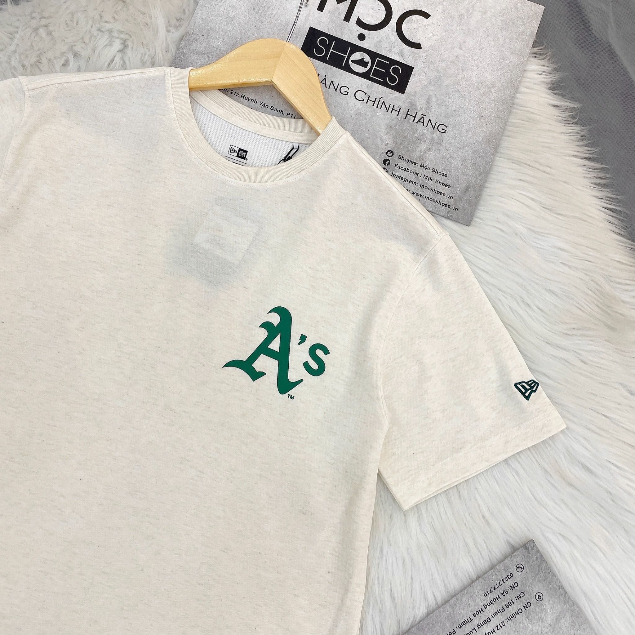 2081 - HÀNG CHÍNH HÃNG - ÁO THUN NEW ERA - A'S PAISLEY SS24 - TRẮNG KEM - CODE: 14179140