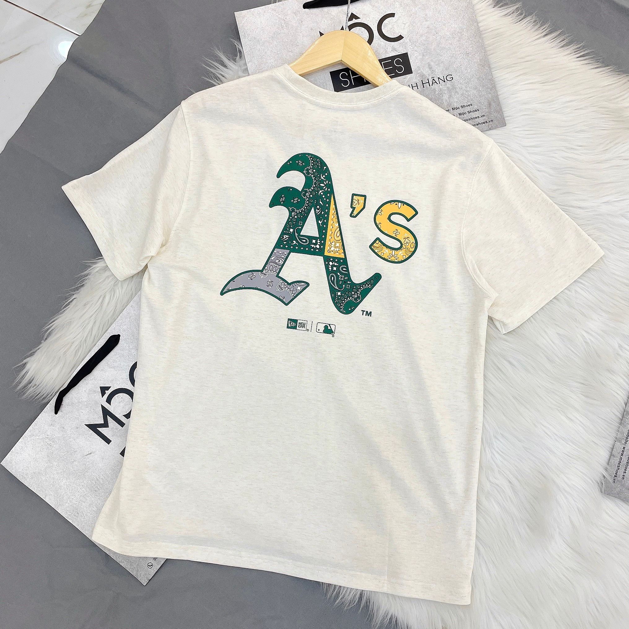 2081 - HÀNG CHÍNH HÃNG - ÁO THUN NEW ERA - A'S PAISLEY SS24 - TRẮNG KEM - CODE: 14179140