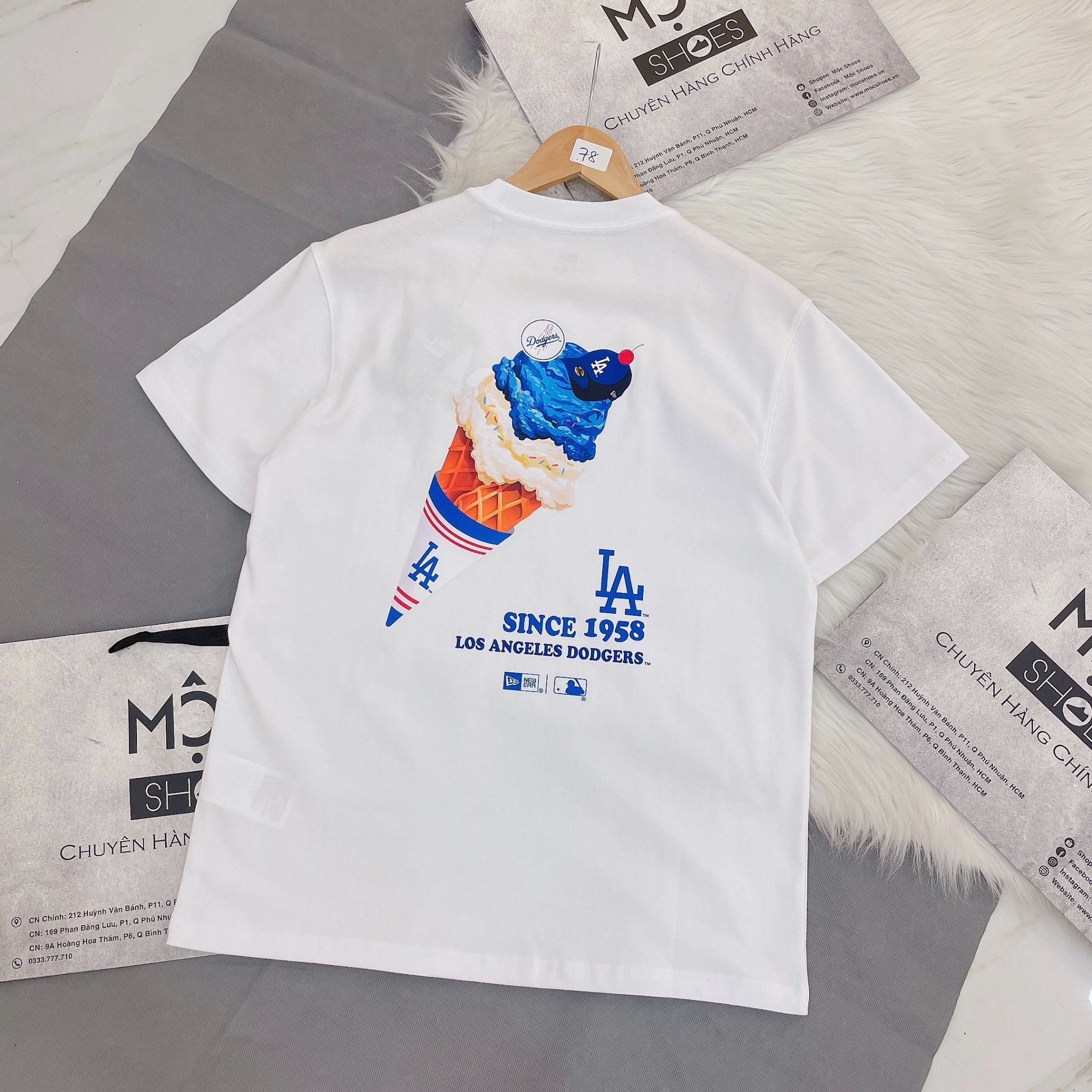 2076 - HÀNG CHÍNH HÃNG - ÁO THUN NEW ERA - LA HOME CHEERING - WHITE - CODE: 14179168