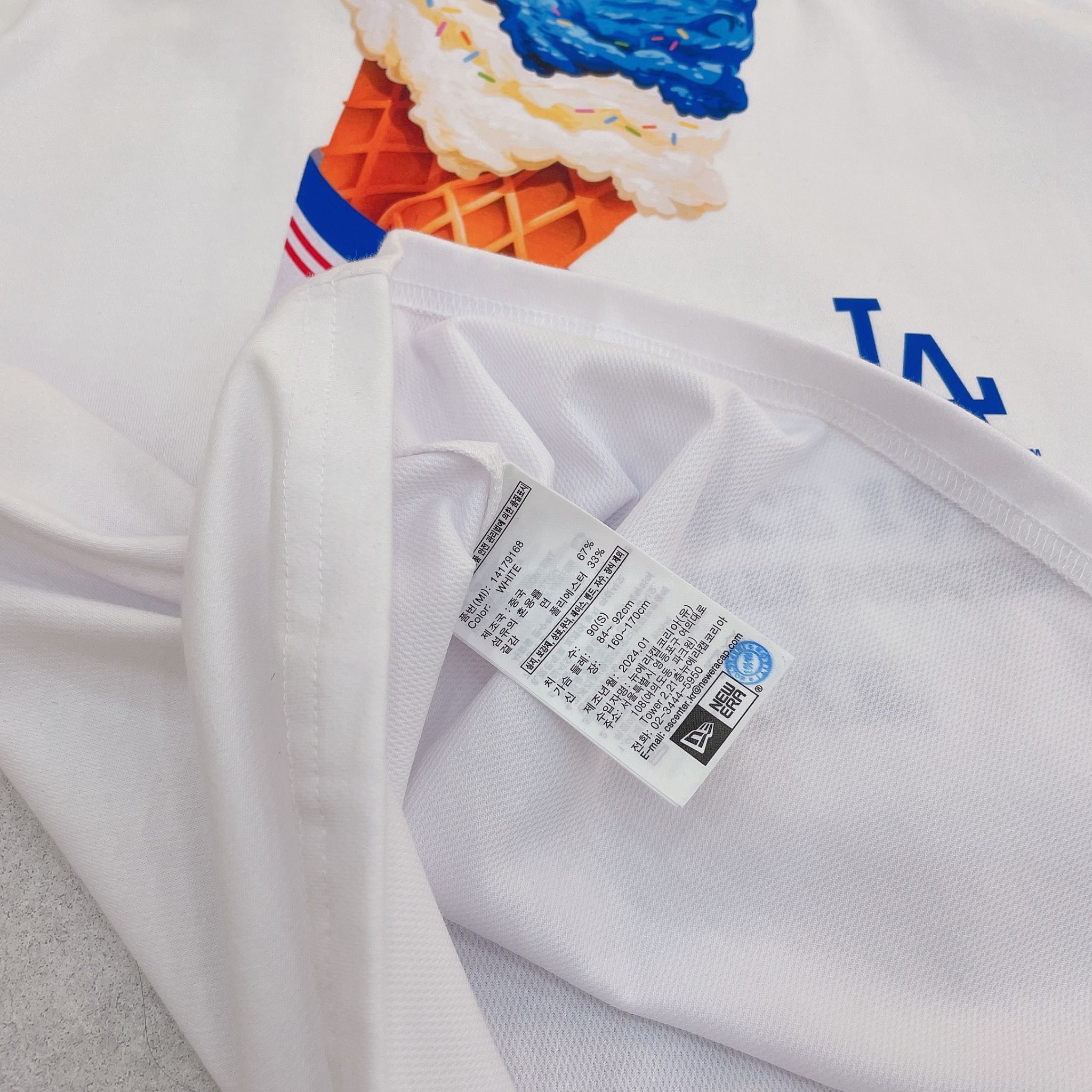 2076 - HÀNG CHÍNH HÃNG - ÁO THUN NEW ERA - LA HOME CHEERING - WHITE - CODE: 14179168