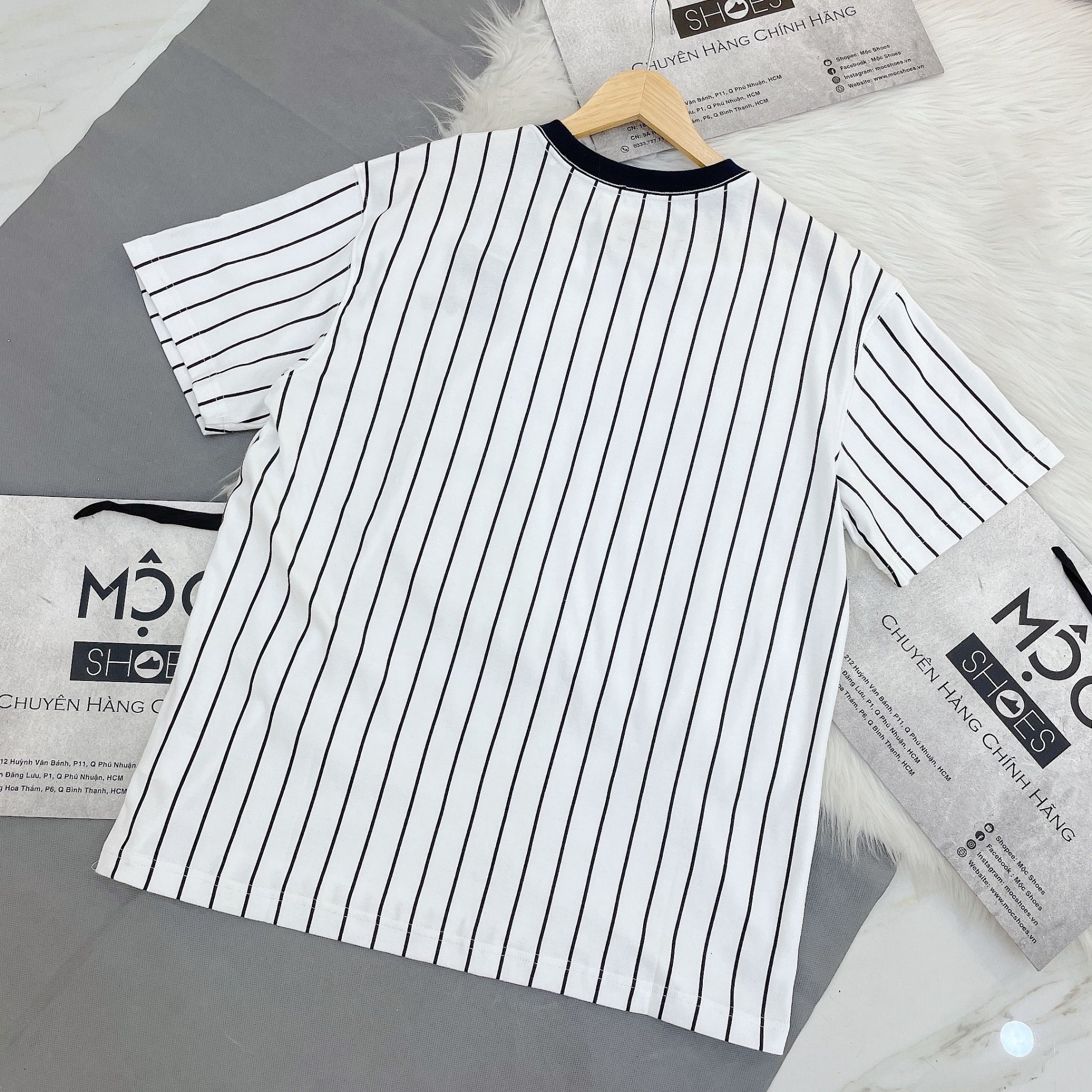 2102 - HÀNG CHÍNH HÃNG - ÁO NEW ERA - STRIPE LOGO NE - WHITE - CODE: 11860029