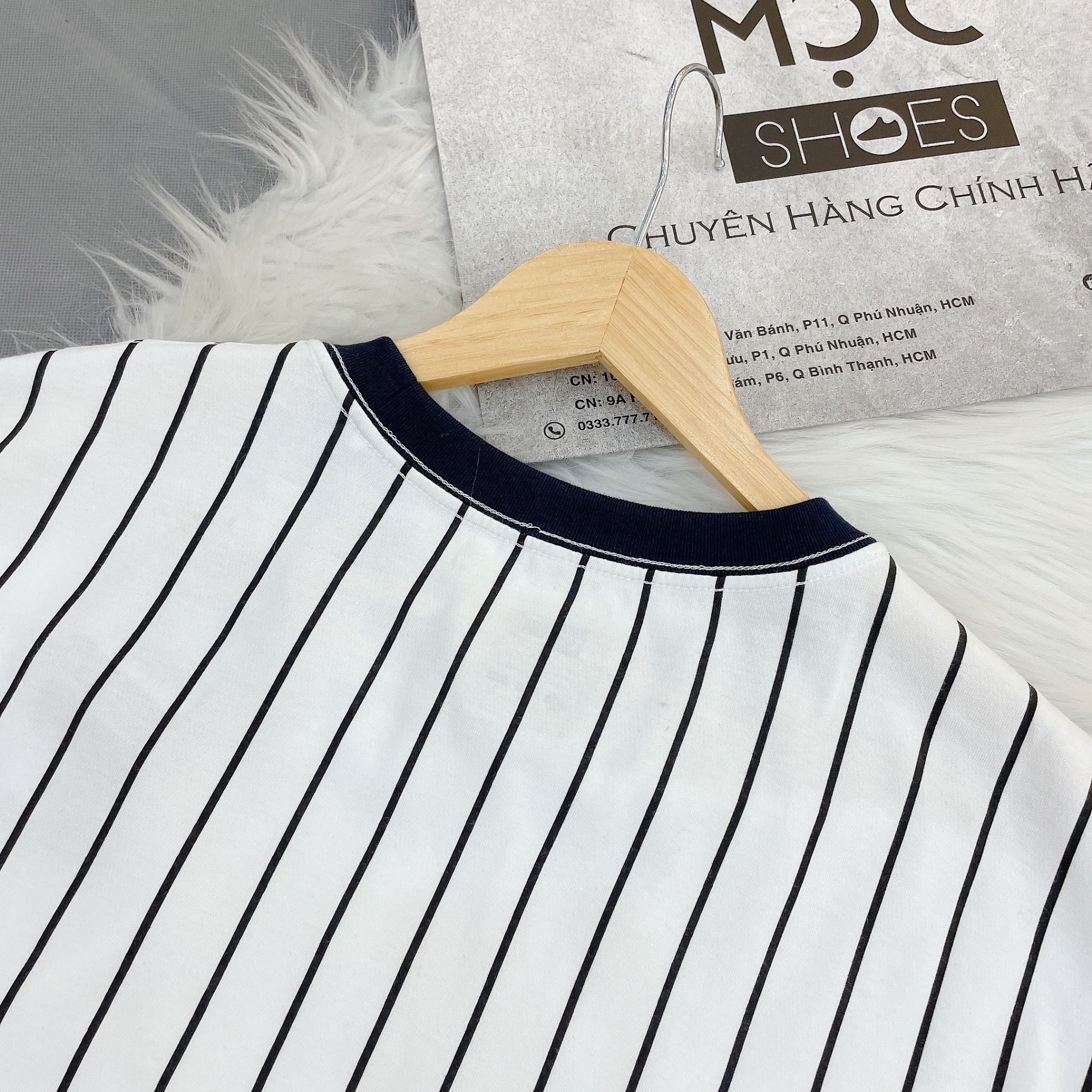 2102 - HÀNG CHÍNH HÃNG - ÁO NEW ERA - STRIPE LOGO NE - WHITE - CODE: 11860029