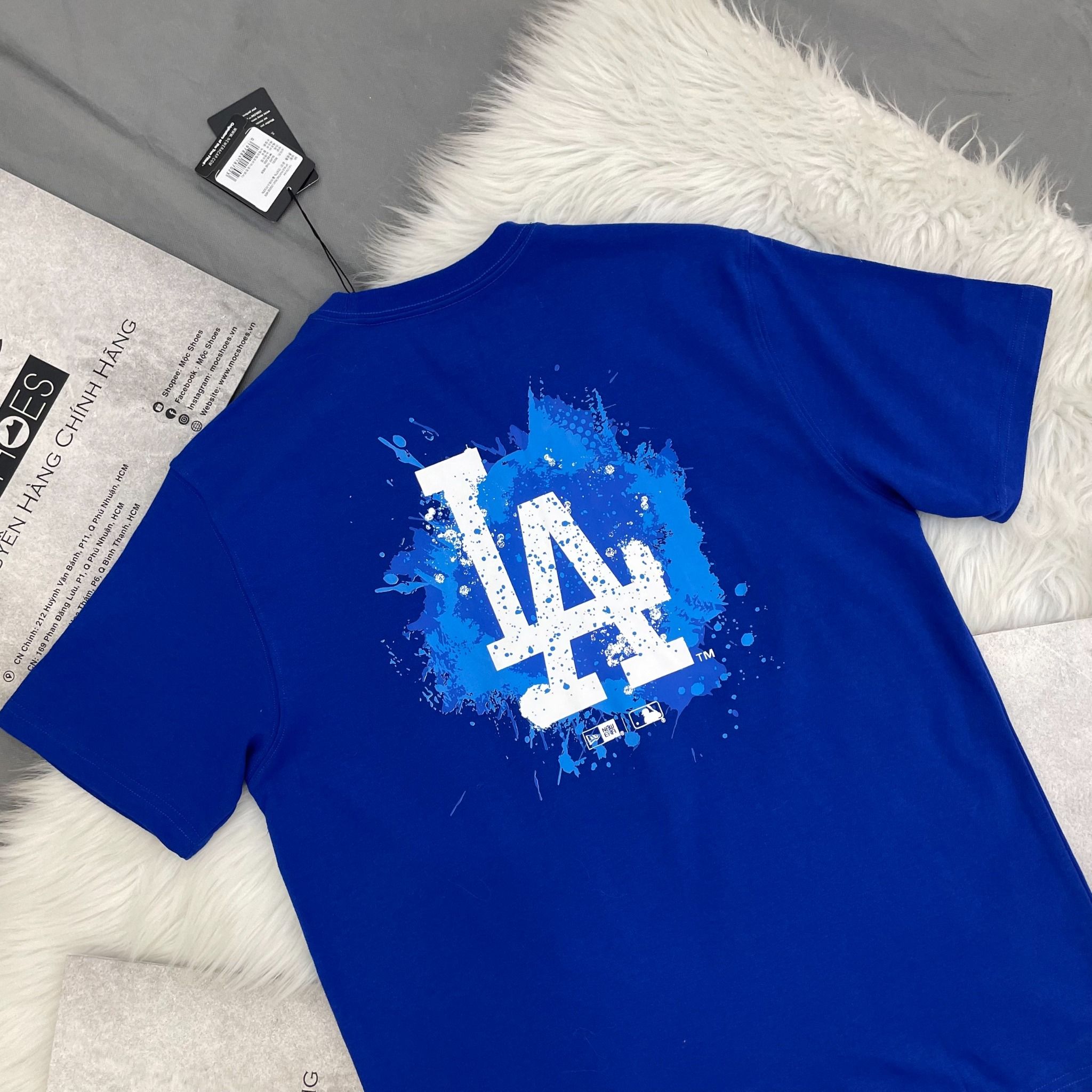  2091 - HÀNG CHÍNH HÃNG - ÁO THUN NEW ERA  - LA VẨY SƠN DODGERS PAINTED T-SHIRT SURF SS24 - CODE:  14179144 