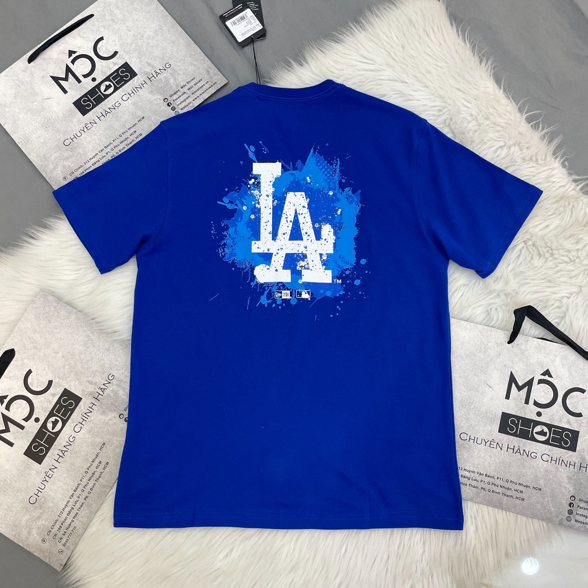  2091 - HÀNG CHÍNH HÃNG - ÁO THUN NEW ERA  - LA VẨY SƠN DODGERS PAINTED T-SHIRT SURF SS24 - CODE:  14179144 