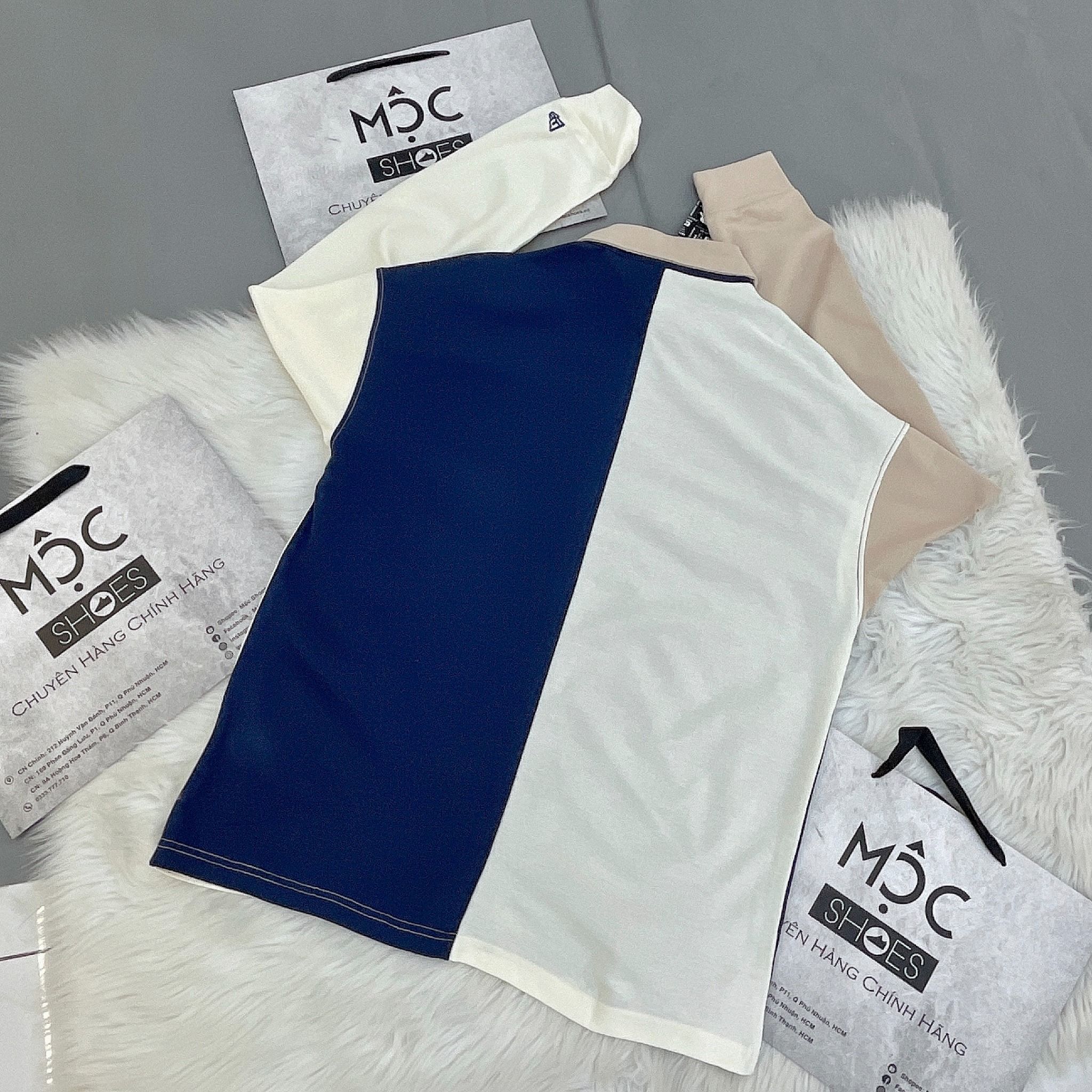 2111 - HÀNG CHÍNH HÃNG - ÁO NEW ERA - SƠ MI *DÀI* - NY THÊU TÚI - NAVY / KEM - CODE: 13559717