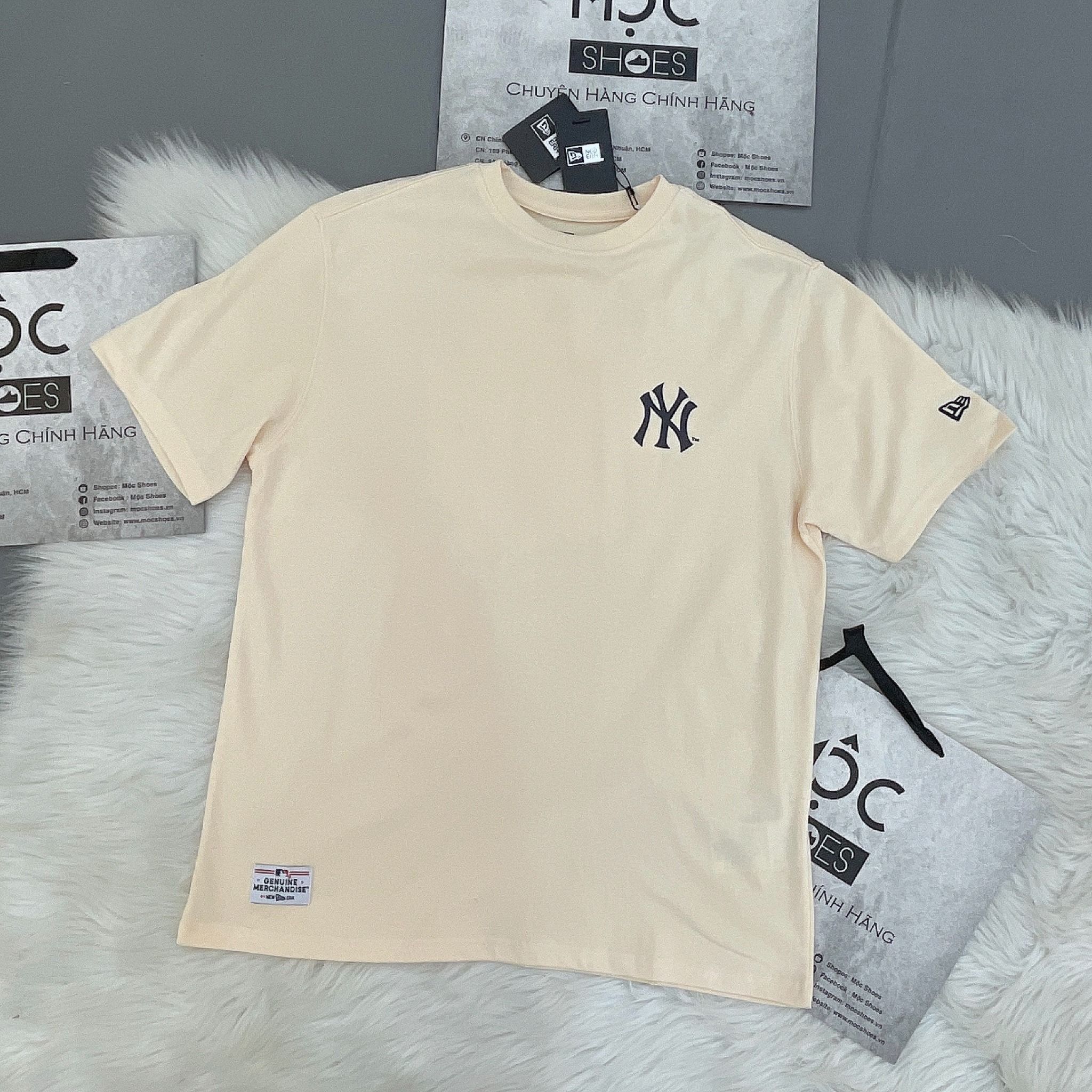2090 - HÀNG CHÍNH HÃNG - ÁO THUN NEW ERA - NY VẨY SƠN - PAINTED T-SHIRT PEARLED IVORY SS24 - TRẮNG- CODE: 14179143