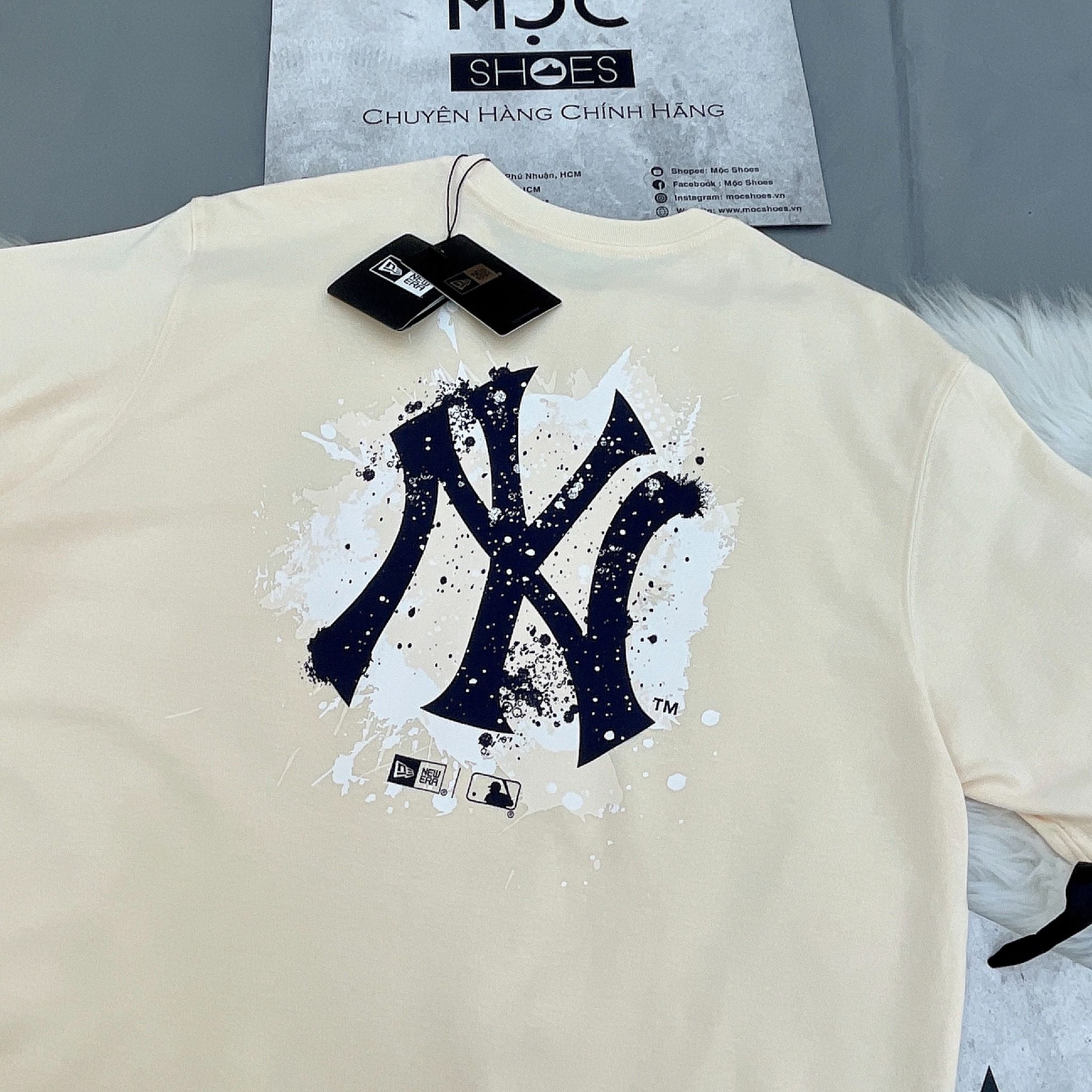 2090 - HÀNG CHÍNH HÃNG - ÁO THUN NEW ERA - NY VẨY SƠN - PAINTED T-SHIRT PEARLED IVORY SS24 - TRẮNG- CODE: 14179143