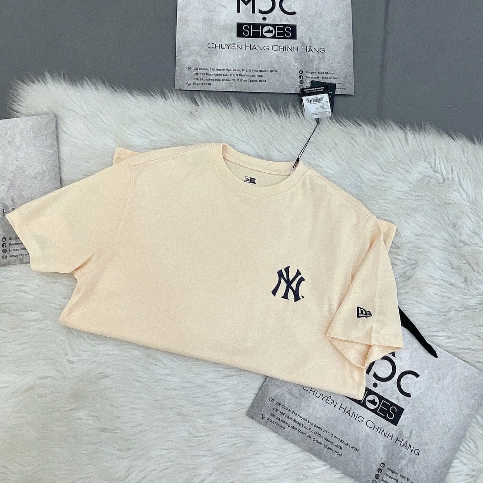 2090 - HÀNG CHÍNH HÃNG - ÁO THUN NEW ERA - NY VẨY SƠN - PAINTED T-SHIRT PEARLED IVORY SS24 - TRẮNG- CODE: 14179143