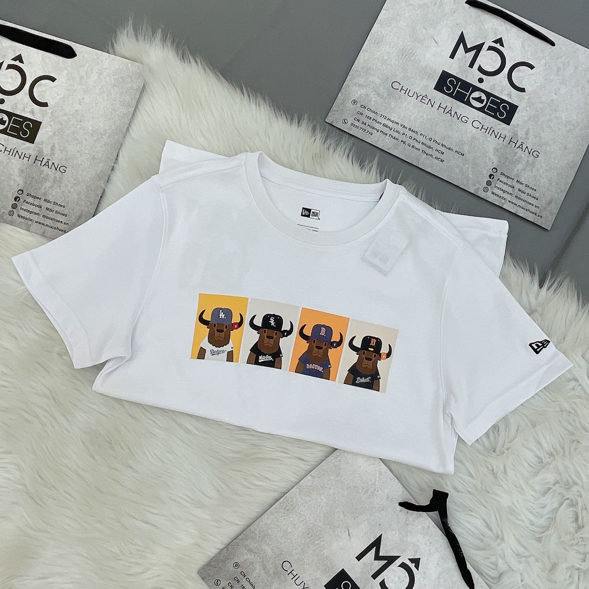 2094 - HÀNG CHÍNH HÃNG - ÁO THUN NEW ERA - FFALO - TRẮNG - BLACK SS24 - CODE: 13952984