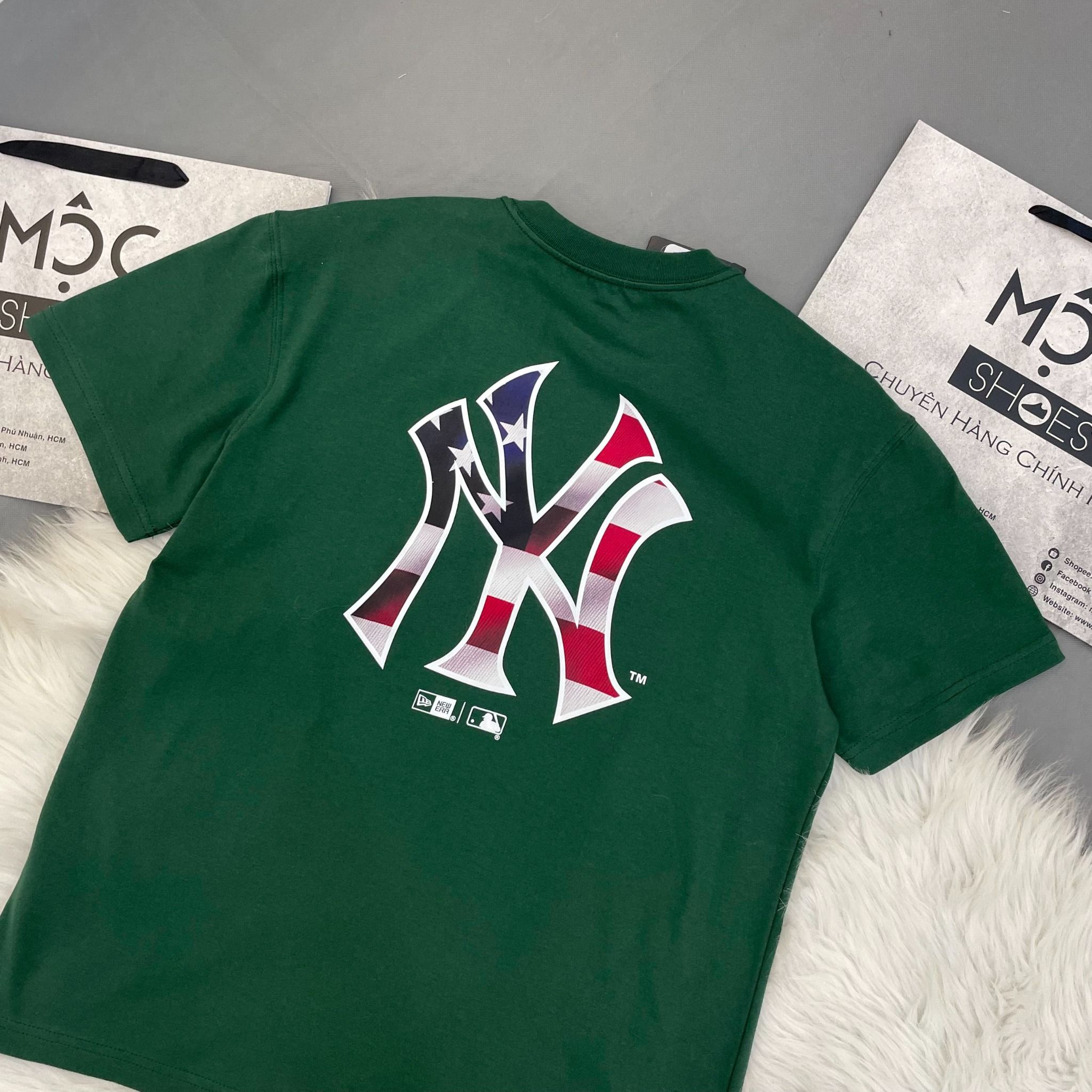 2099 - HÀNG CHÍNH HÃNG - ÁO THUN NEW ERA - NEW YORK YANKEES INDEPENDENCE DAY T-SHIRT DEEP TEAL - CỜ MỸ - GREEN - XANH SS24 - CODE: 14179162