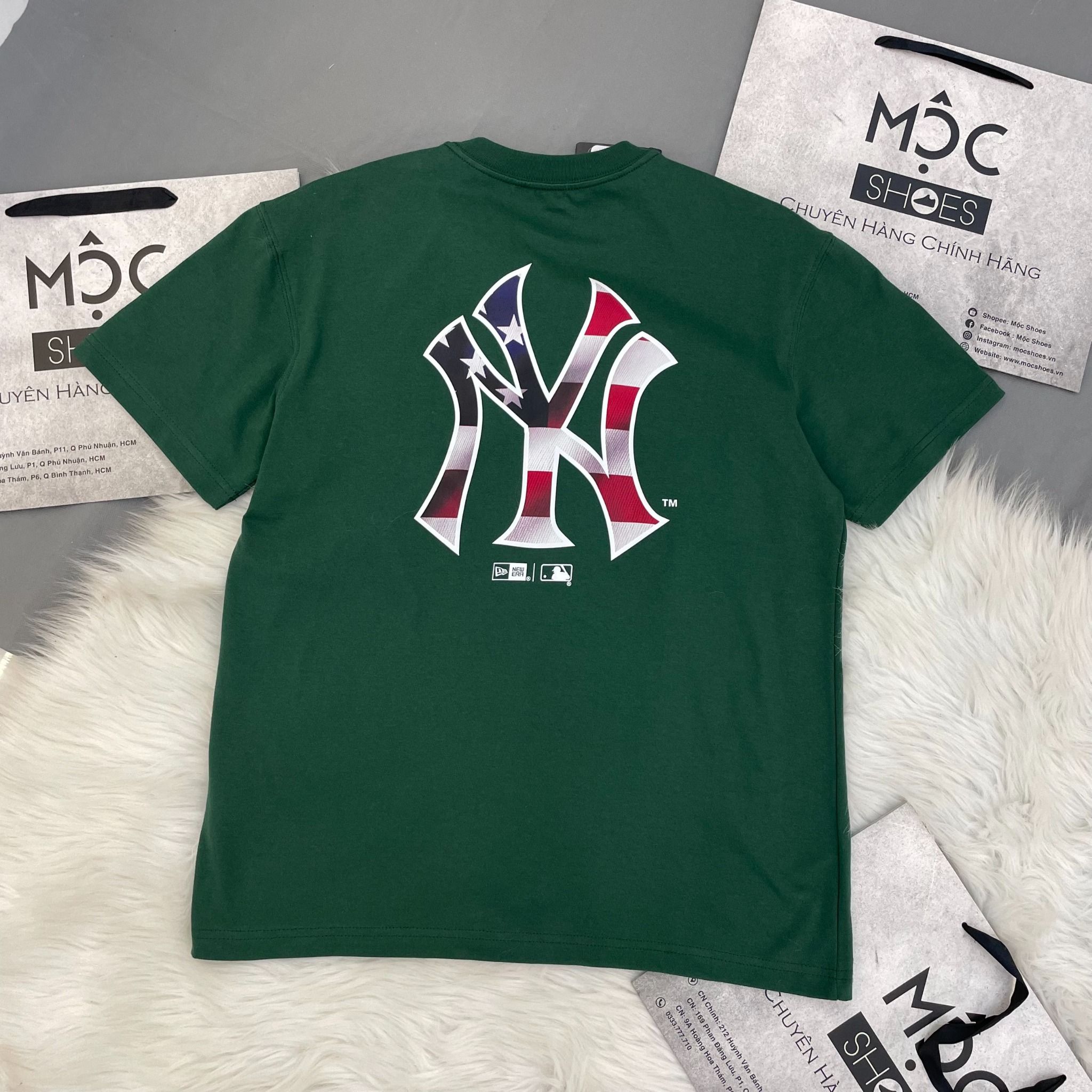 2099 - HÀNG CHÍNH HÃNG - ÁO THUN NEW ERA - NEW YORK YANKEES INDEPENDENCE DAY T-SHIRT DEEP TEAL - CỜ MỸ - GREEN - XANH SS24 - CODE: 14179162