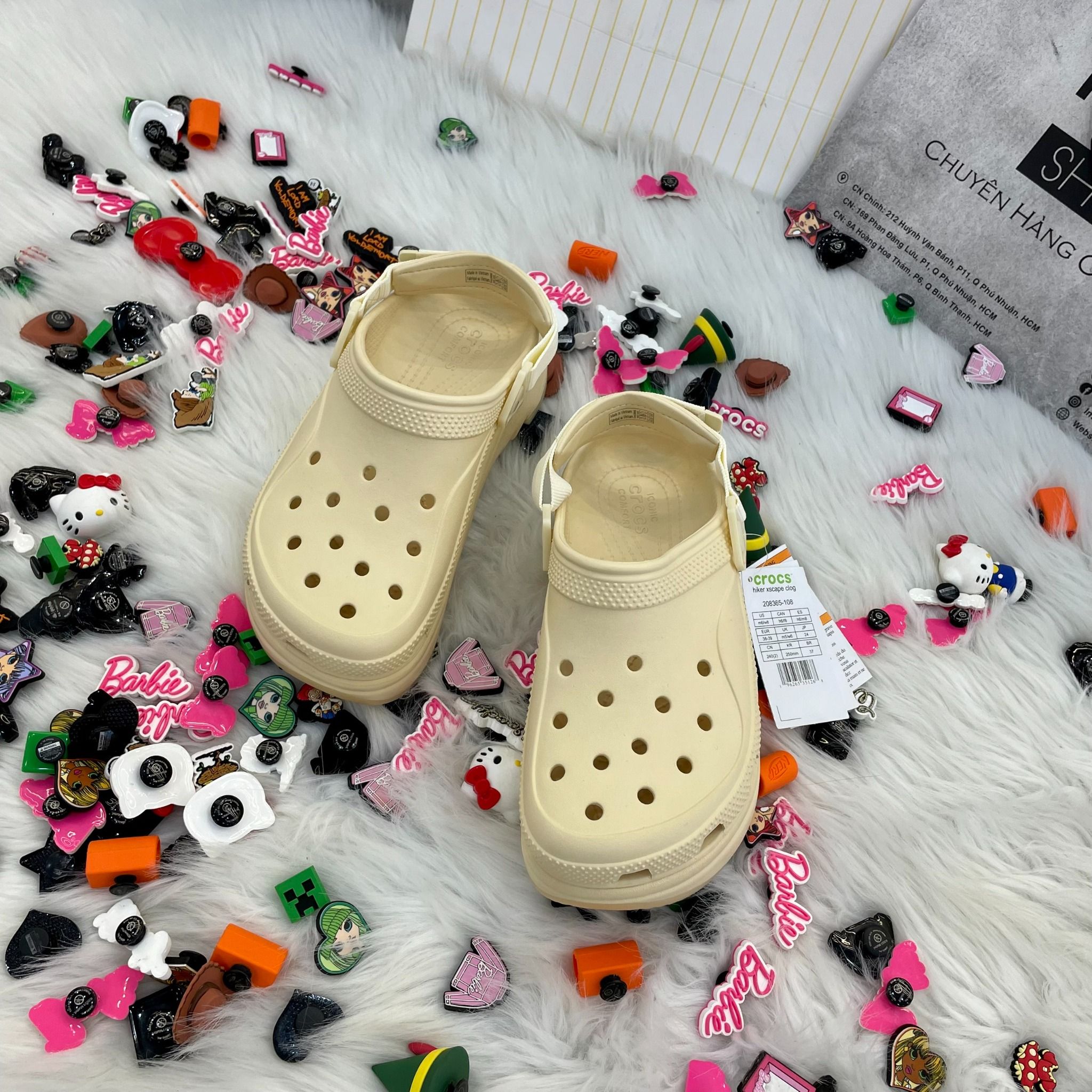 2104 - HÀNG CHÍNH HÃNG - GIÀY CLOG UNISEX CROCS HIKER 2.0 (ĐẾ GAI) CLASSIC - VANILLA - CODE: 208365-108