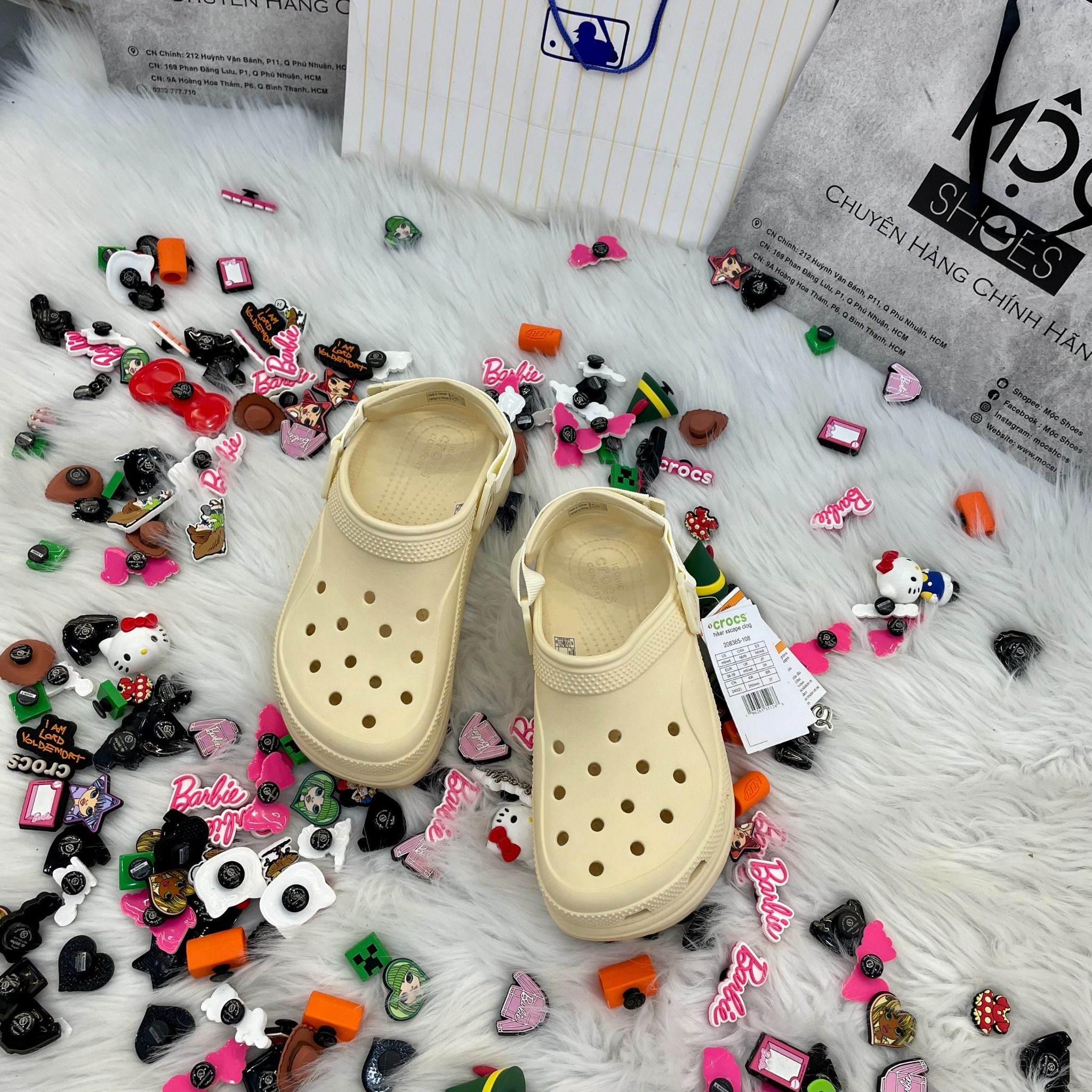 2104 - HÀNG CHÍNH HÃNG - GIÀY CLOG UNISEX CROCS HIKER 2.0 (ĐẾ GAI) CLASSIC - VANILLA - CODE: 208365-108