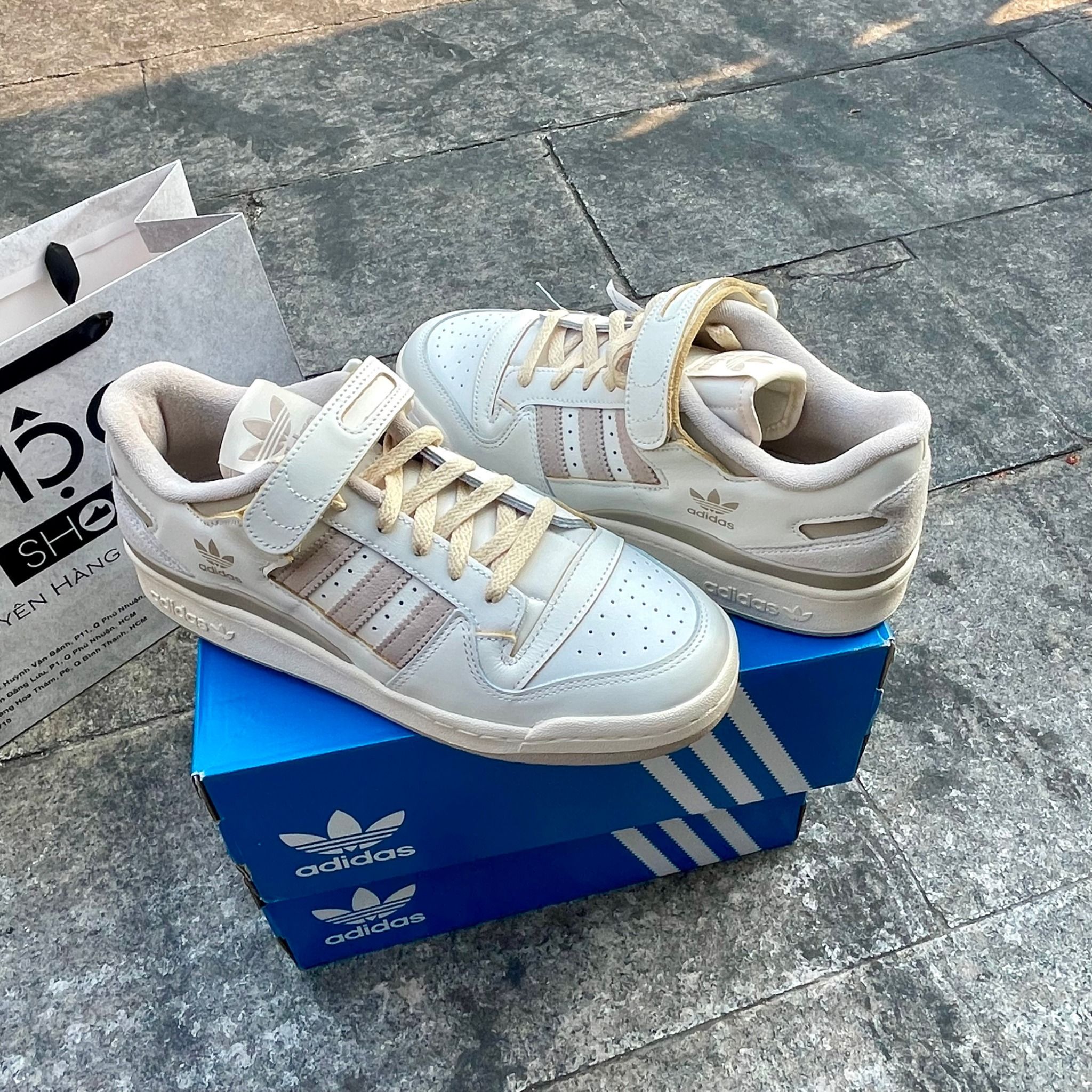 2109 - HÀNG CHÍNH HÃNG - GIÀY ADIDAS FORUM 84 LOW - CREAM WHITE - CODE: IE9936