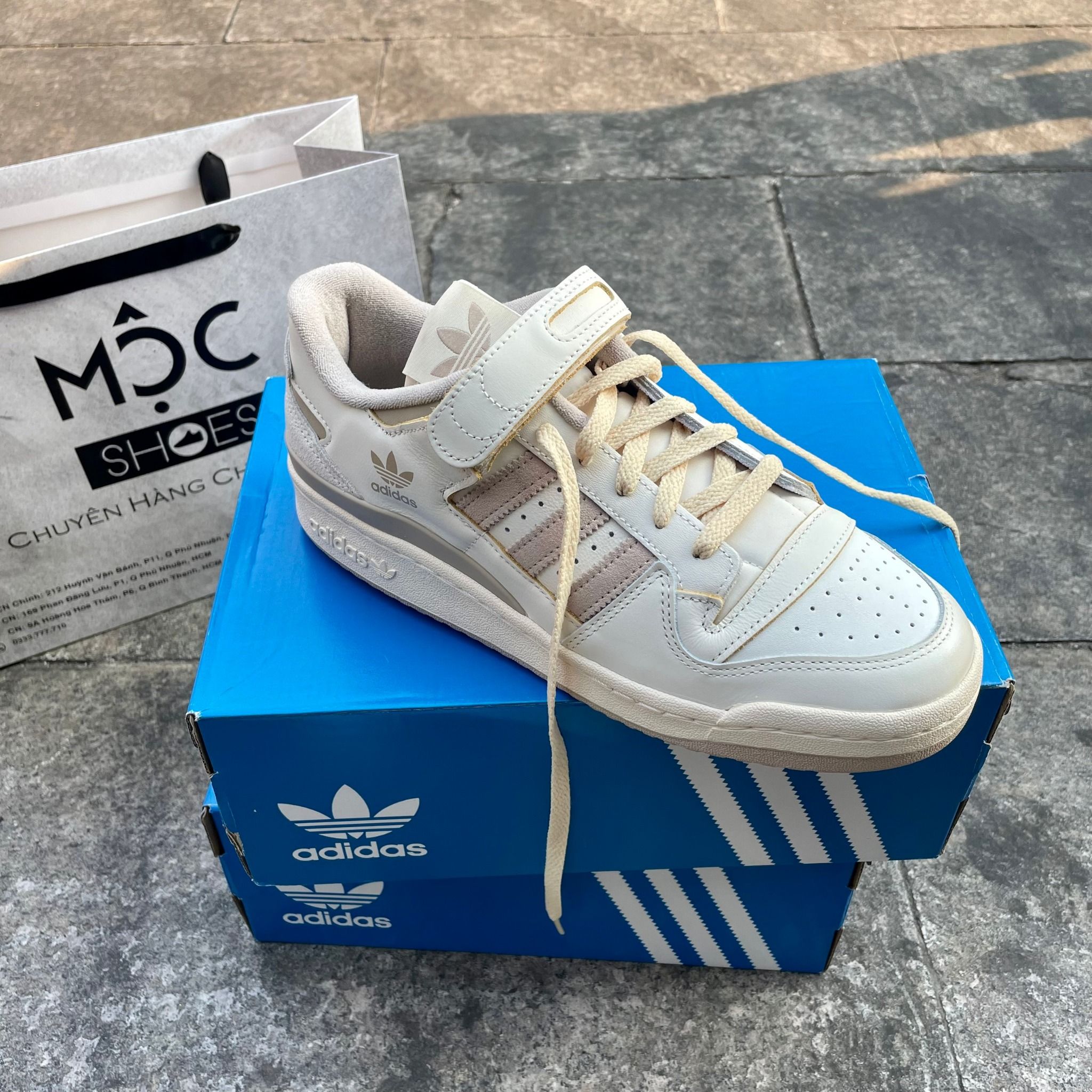 2109 - HÀNG CHÍNH HÃNG - GIÀY ADIDAS FORUM 84 LOW - CREAM WHITE - CODE: IE9936