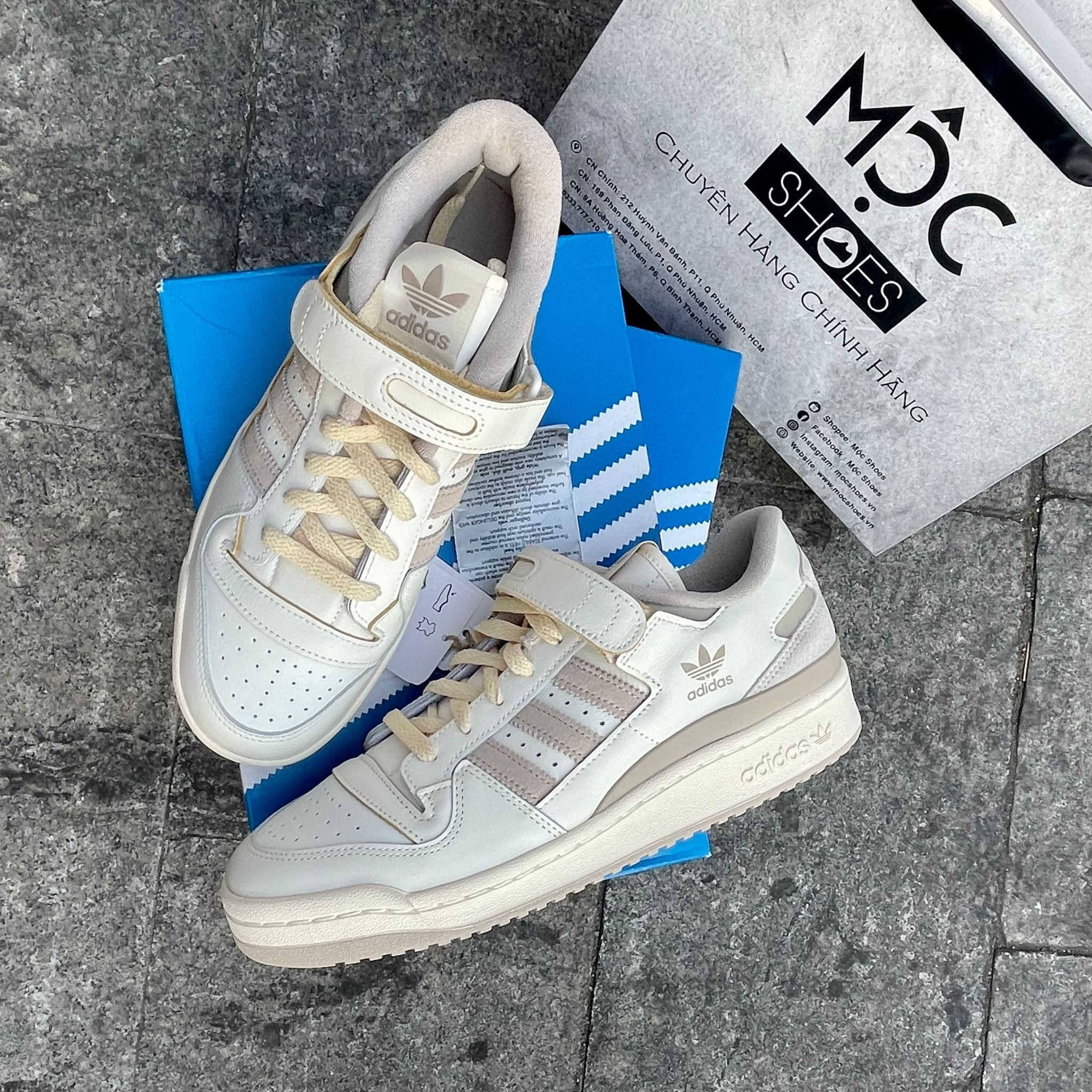 2109 - HÀNG CHÍNH HÃNG - GIÀY ADIDAS FORUM 84 LOW - CREAM WHITE - CODE: IE9936