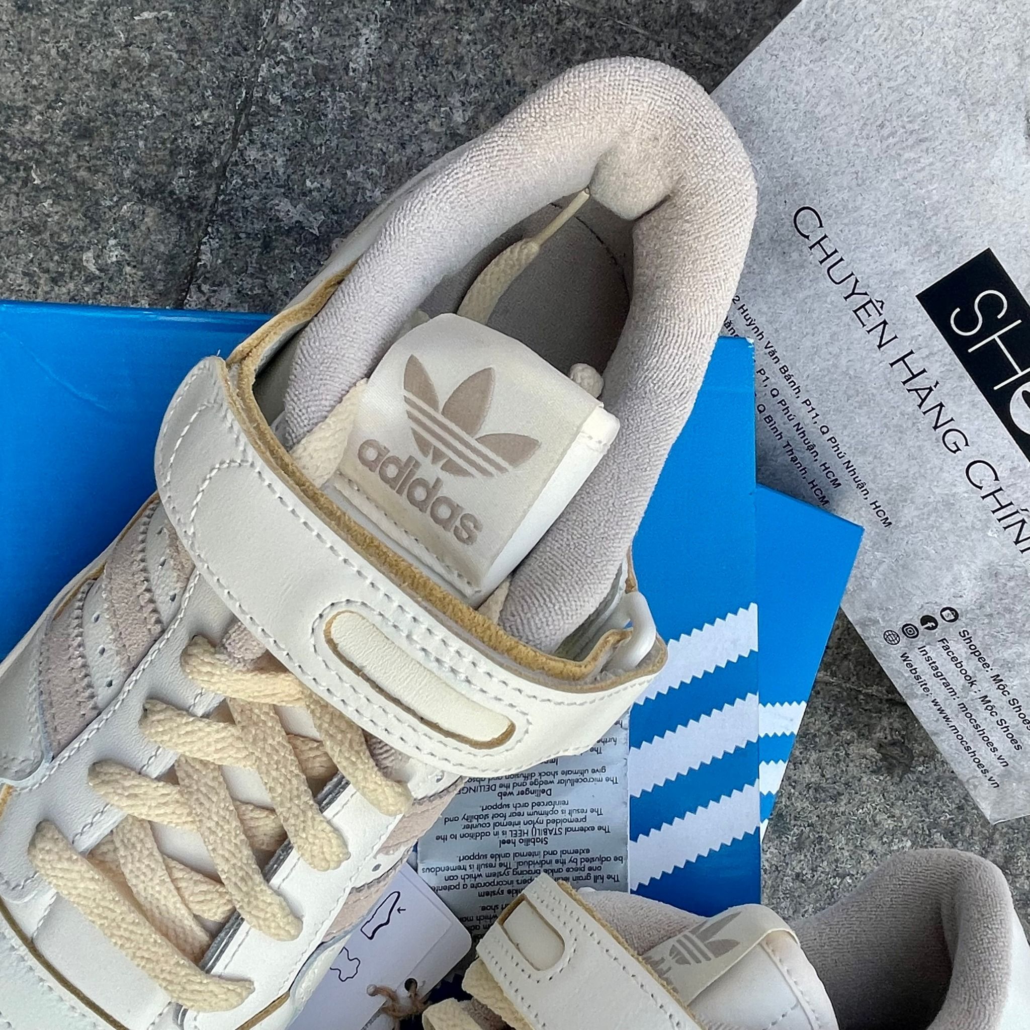 2109 - HÀNG CHÍNH HÃNG - GIÀY ADIDAS FORUM 84 LOW - CREAM WHITE - CODE: IE9936