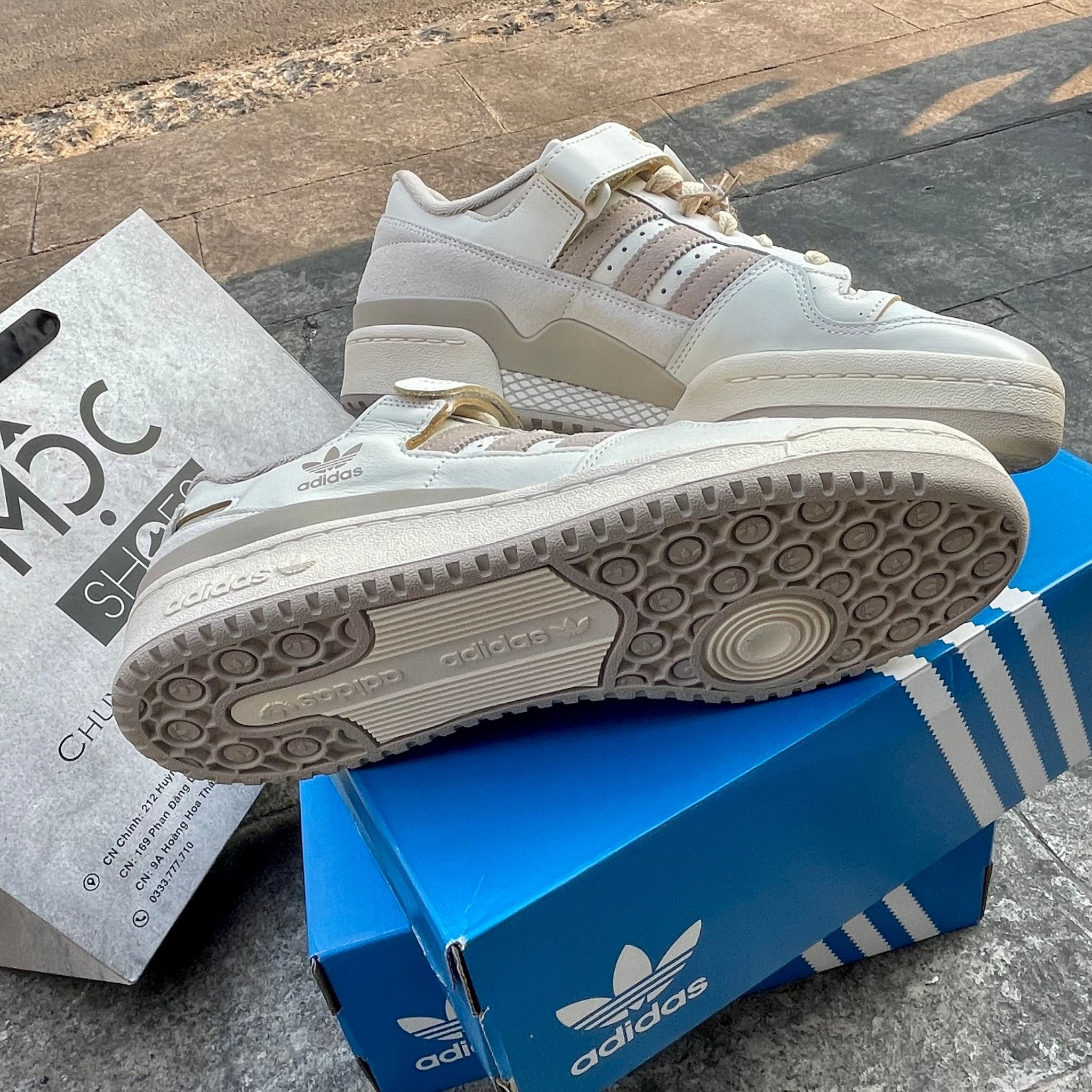 2109 - HÀNG CHÍNH HÃNG - GIÀY ADIDAS FORUM 84 LOW - CREAM WHITE - CODE: IE9936
