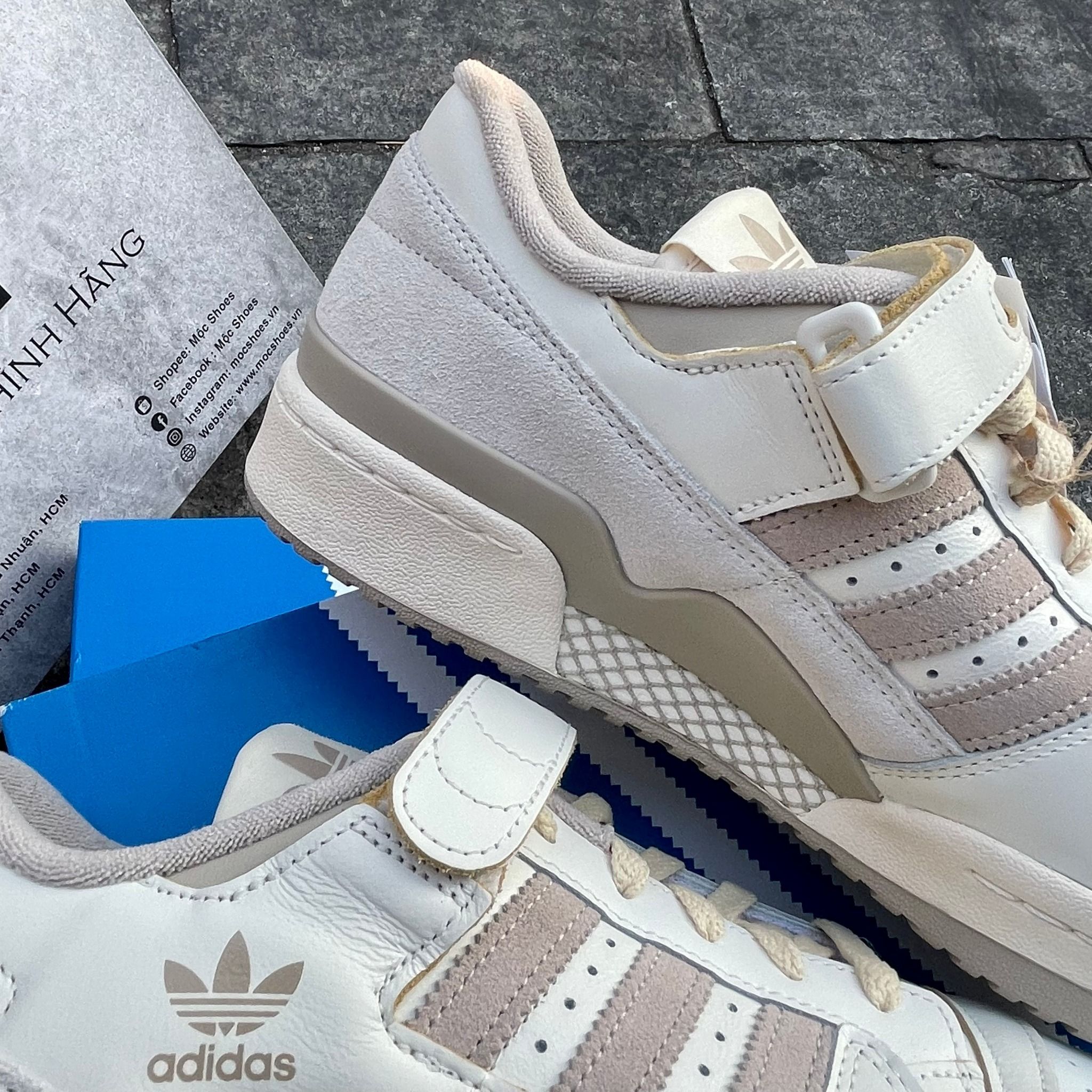 2109 - HÀNG CHÍNH HÃNG - GIÀY ADIDAS FORUM 84 LOW - CREAM WHITE - CODE: IE9936