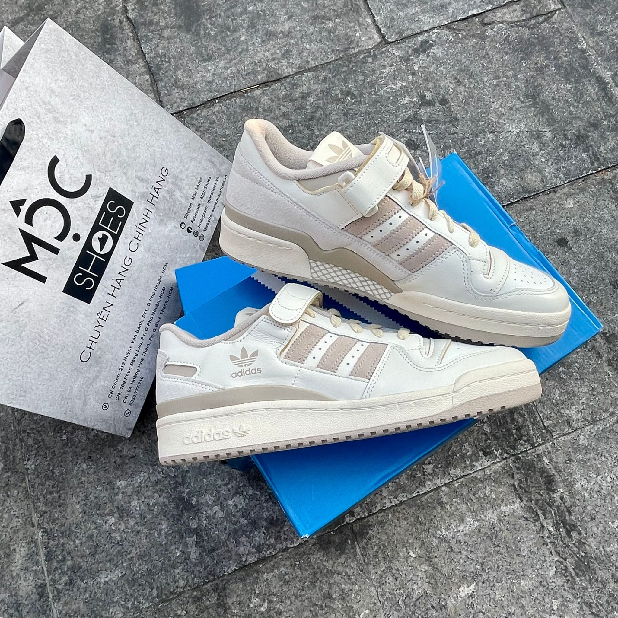 2109 - HÀNG CHÍNH HÃNG - GIÀY ADIDAS FORUM 84 LOW - CREAM WHITE - CODE: IE9936
