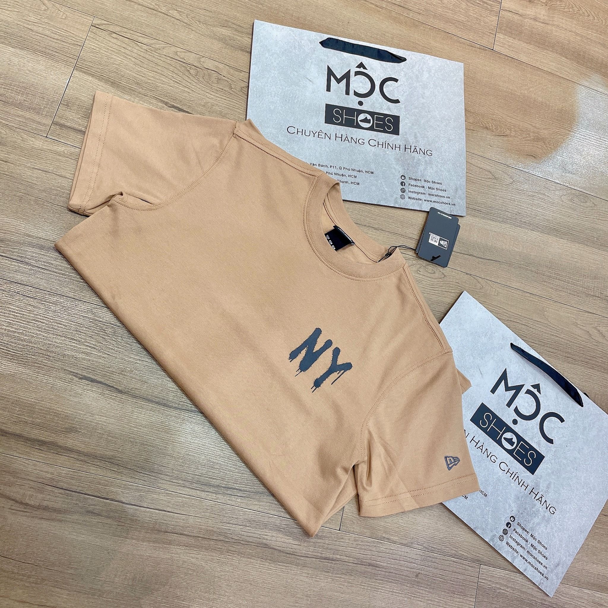 2125 - HÀNG CHÍNH HÃNG - Áo New Era - Ny Logo Chảy - Nâu