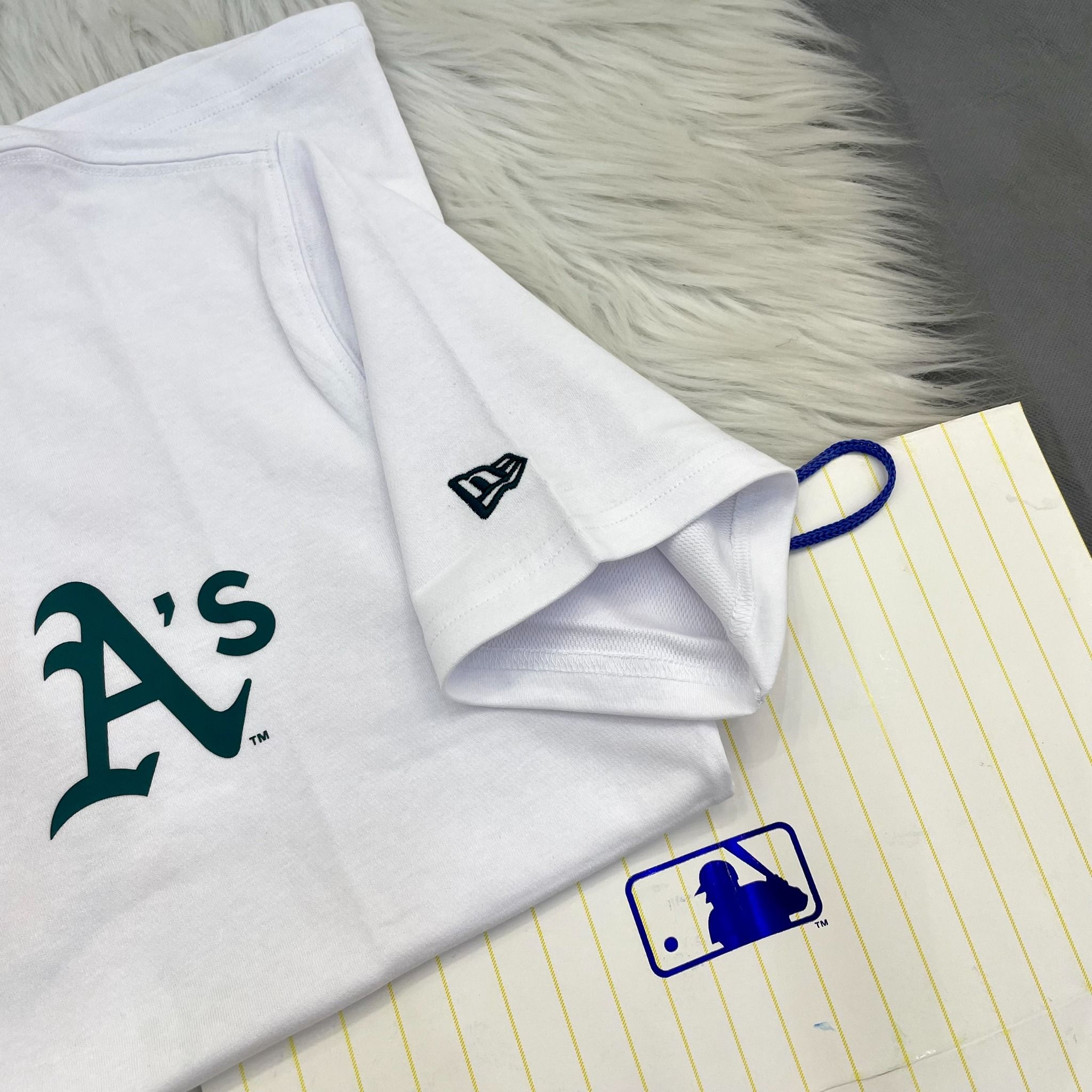  2132 -  HÀNG CHÍNH HÃNG - ÁO THUN NEW ERA - A'S OAKLAND - ICE CREAM - WHITE - CODE: 14179166 