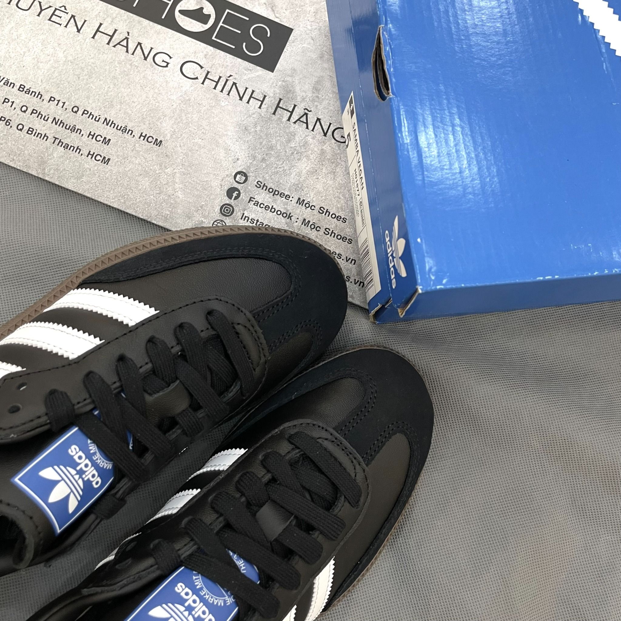 2144 - HÀNG CHÍNH HÃNG - GIÀY ADIDAS SAMBA OG CORE BLACK / CLOUD WHITE / GUM - CODE: B75807