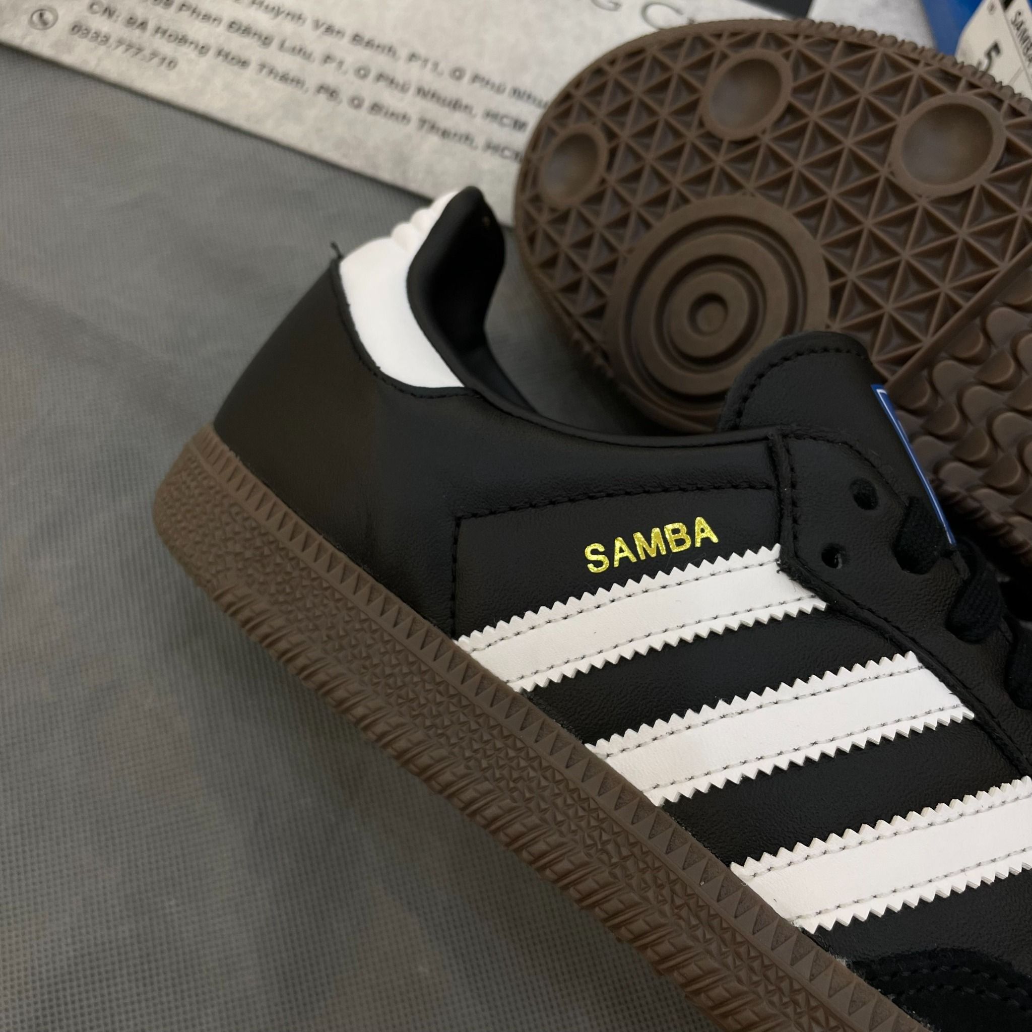 2144 - HÀNG CHÍNH HÃNG - GIÀY ADIDAS SAMBA OG CORE BLACK / CLOUD WHITE / GUM - CODE: B75807