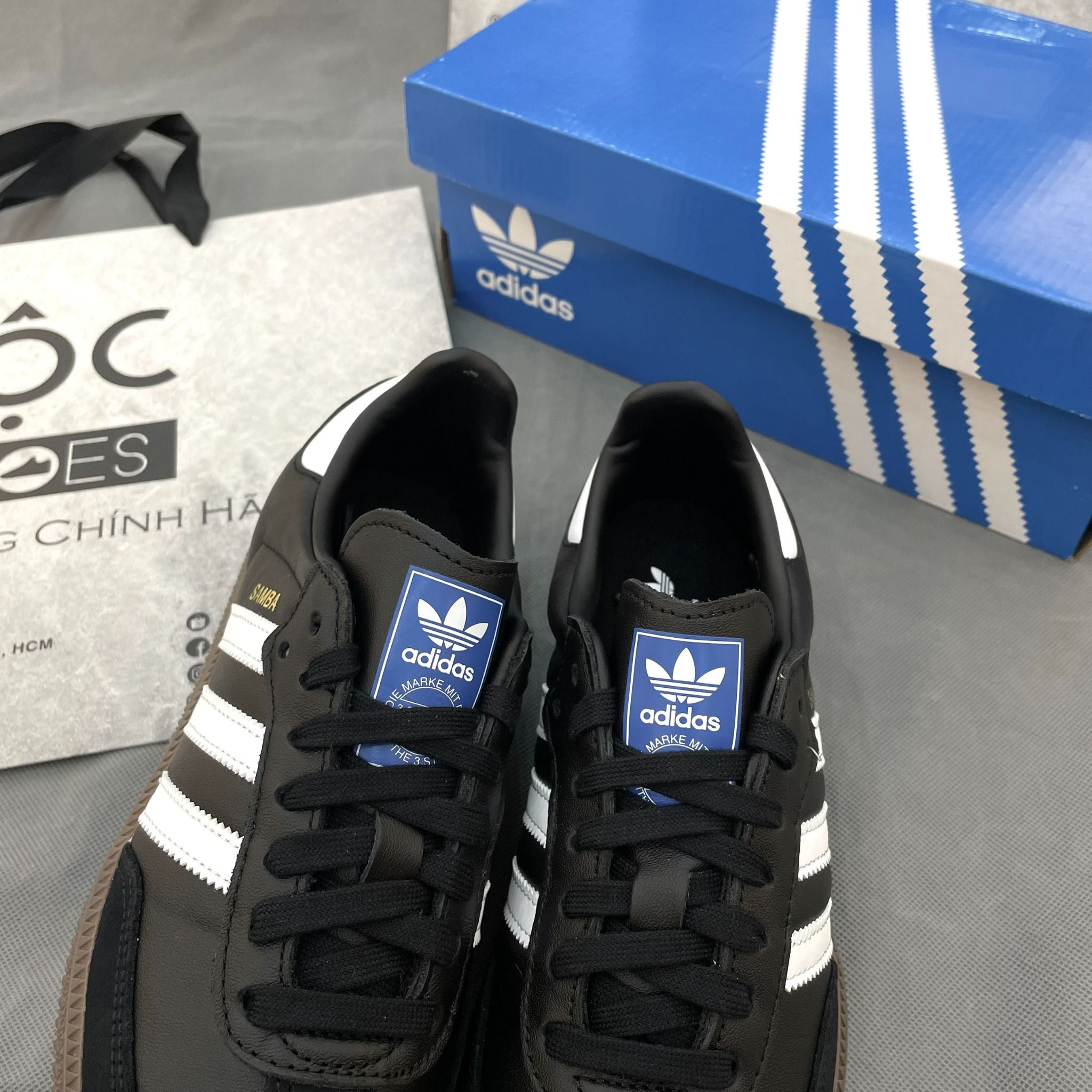 2144 - HÀNG CHÍNH HÃNG - GIÀY ADIDAS SAMBA OG CORE BLACK / CLOUD WHITE / GUM - CODE: B75807