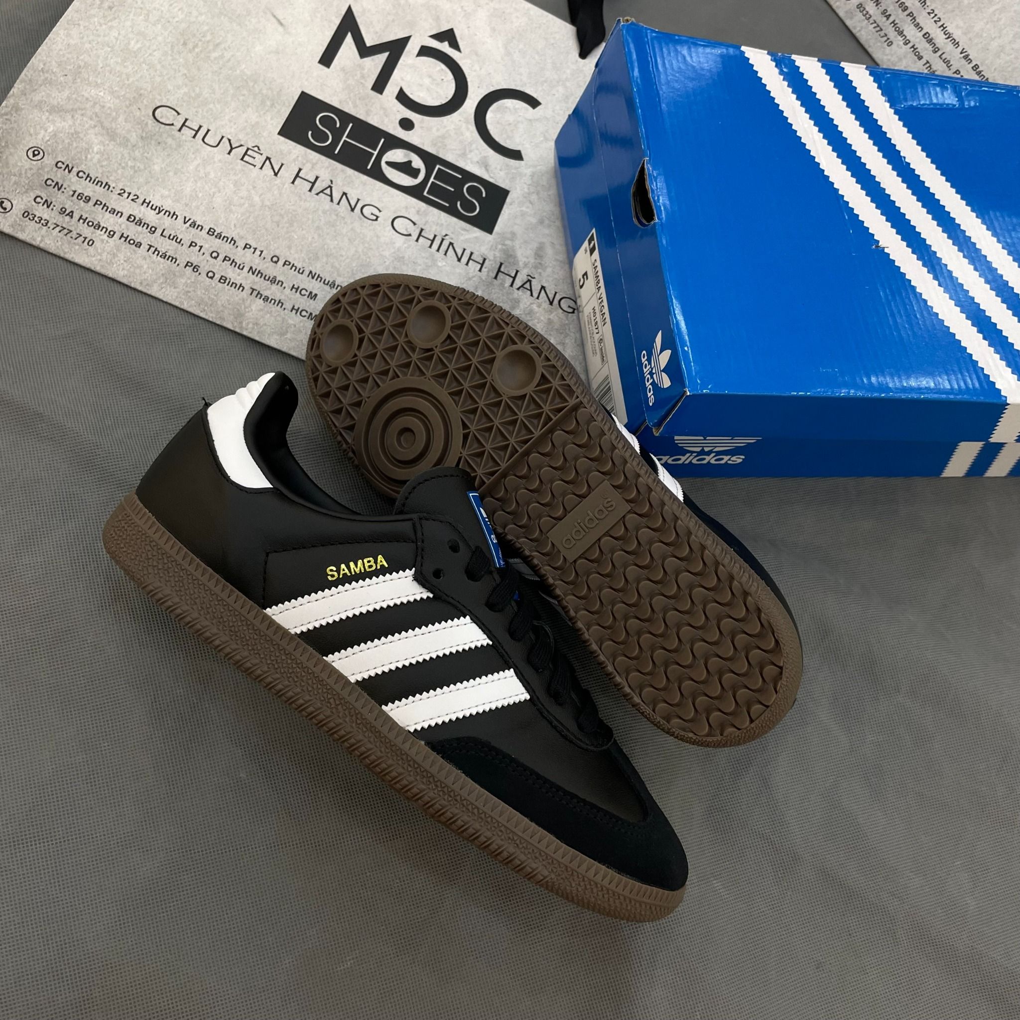2144 - HÀNG CHÍNH HÃNG - GIÀY ADIDAS SAMBA OG CORE BLACK / CLOUD WHITE / GUM - CODE: B75807