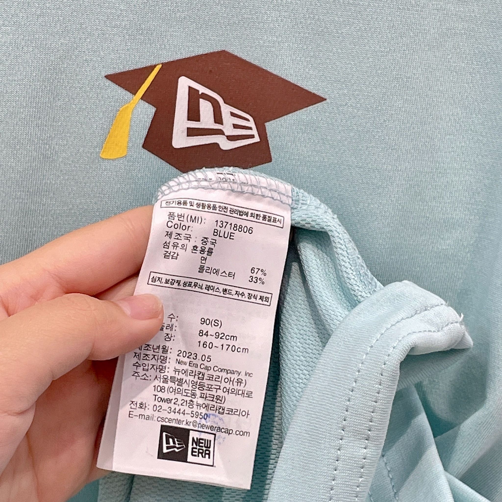 2166 - HÀNG CHÍNH HÃNG - ÁO THUN NEW ERA - NY CAPS OFF - BLUE - CODE: 13718806