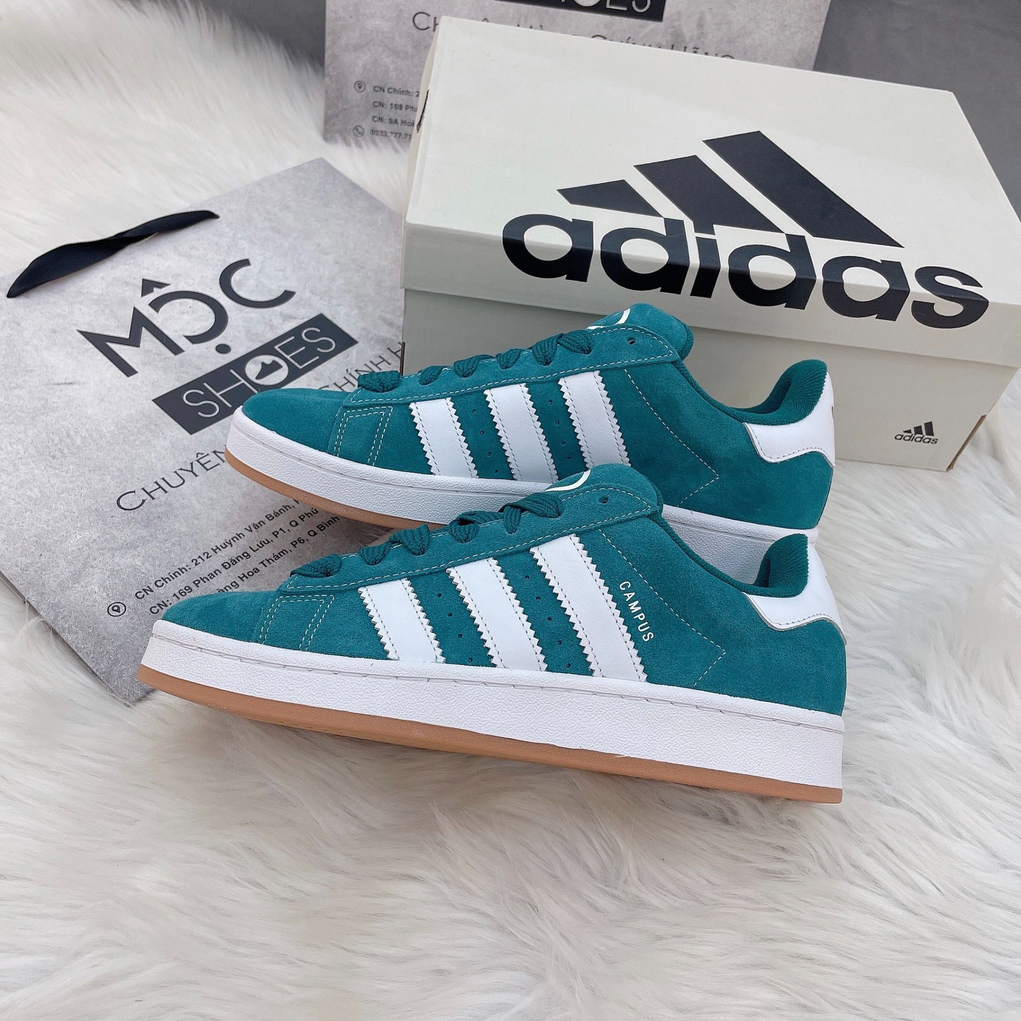 2173 - HÀNG CHÍNH HÃNG - GIÀY ADIDAS CAMPUS 00S - DARK GREEN - ĐẾ GUM
