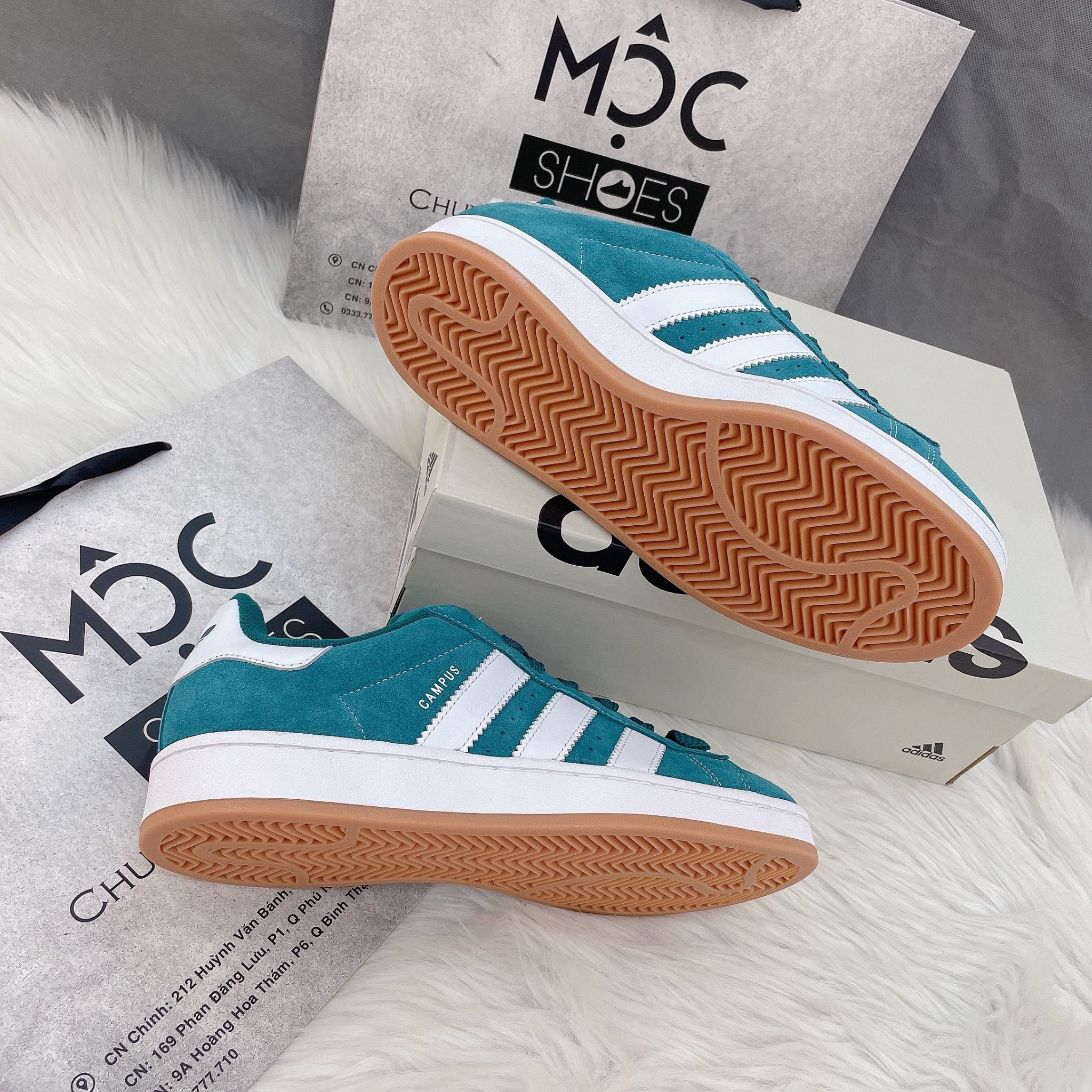 2173 - HÀNG CHÍNH HÃNG - GIÀY ADIDAS CAMPUS 00S - DARK GREEN - ĐẾ GUM