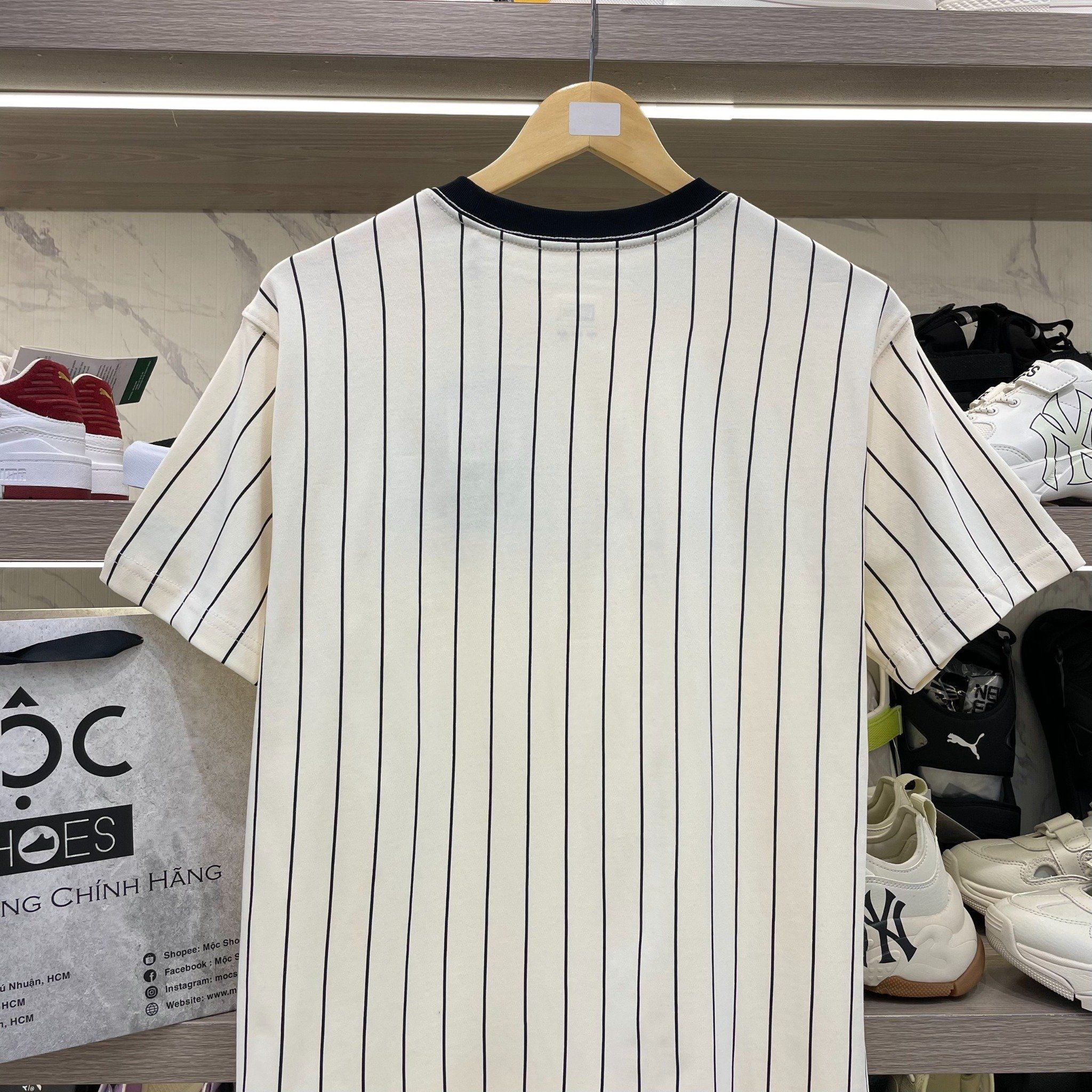 2171 - HÀNG CHÍNH HÃNG - ÁO THUN NEW ERA - STRIPE LOGO NE - BEIGE - CODE: 12845008