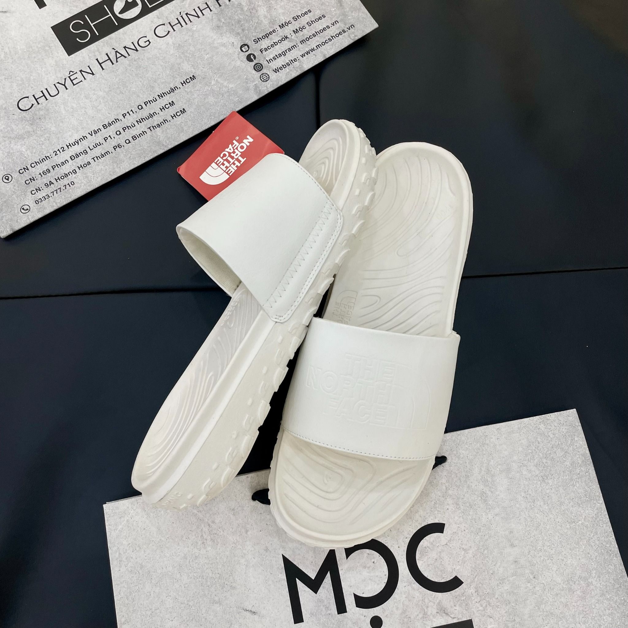 2181 - HÀNG CHÍNH HÃNG - DÉP THE NORTH FACE NEVER STOP CUSH - WHITE - CODE: NF0A8A99WID1