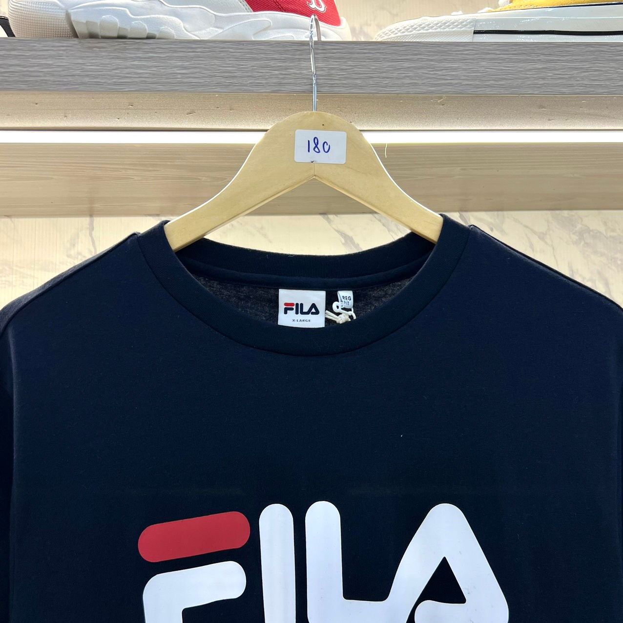 2072- HÀNG CHÍNH HÃNG - ÁO THUN FILA - LOGO BASIC *NAVY - CODE: FS2RSC2001X-INA