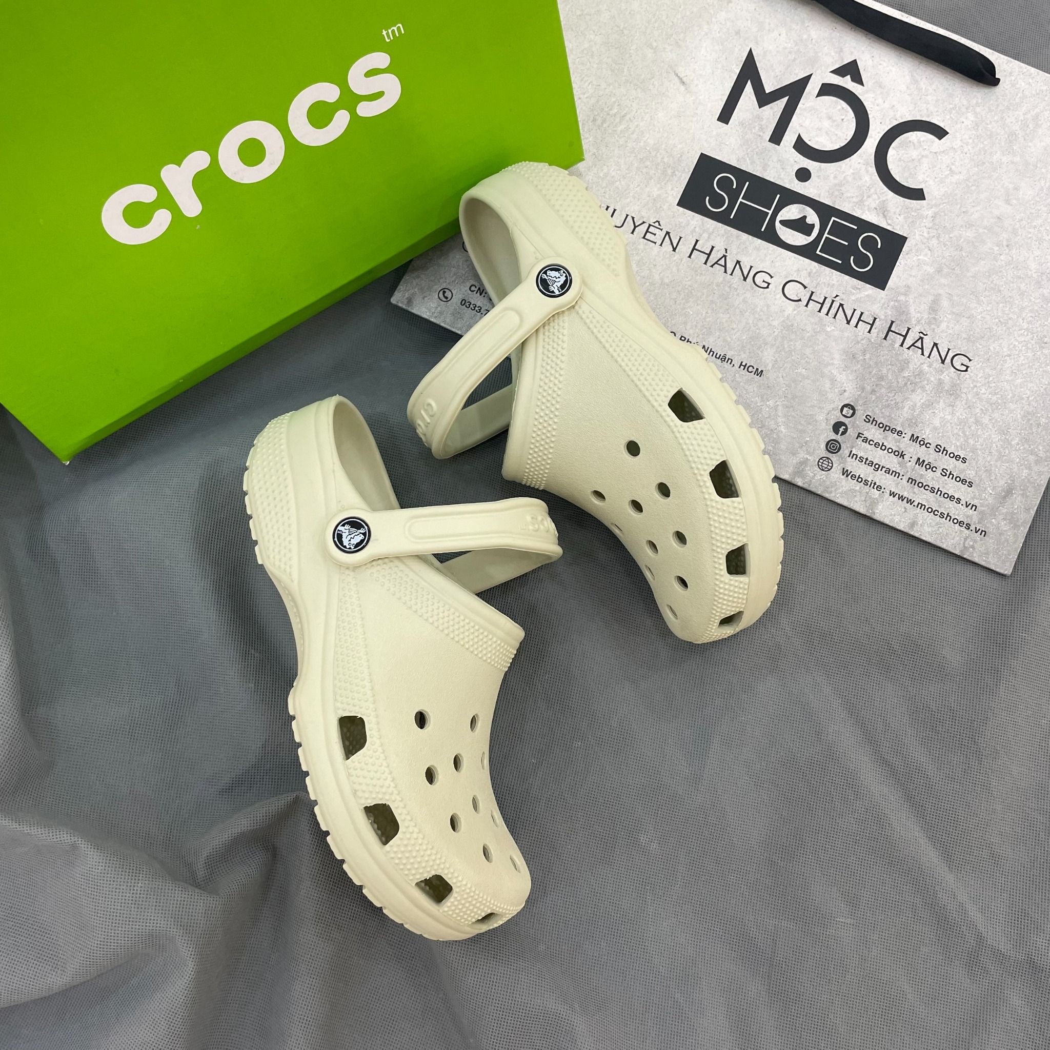 2192 - HÀNG CHÍNH HÃNG - CLOG UNISEX CROCS BAYA - BONE - CODE: 10126-2V3