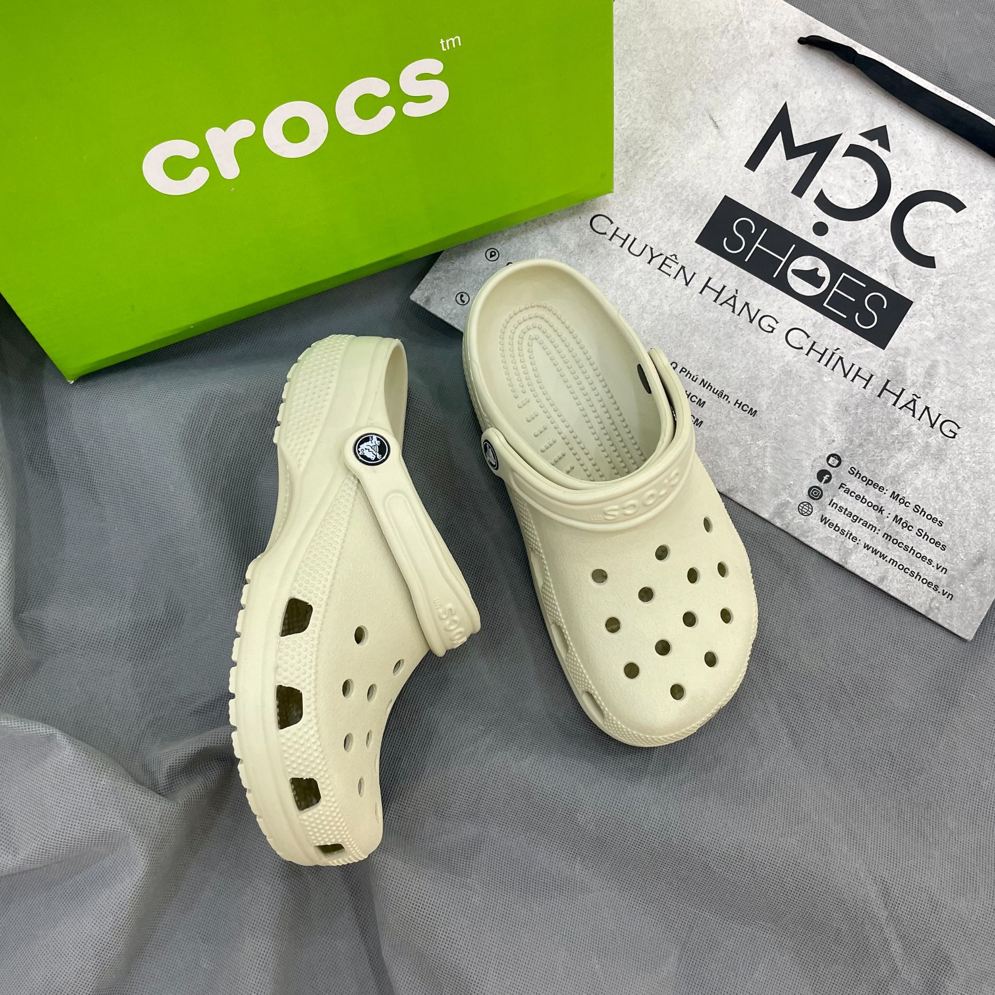 2192 - HÀNG CHÍNH HÃNG - CLOG UNISEX CROCS BAYA - BONE - CODE: 10126-2V3