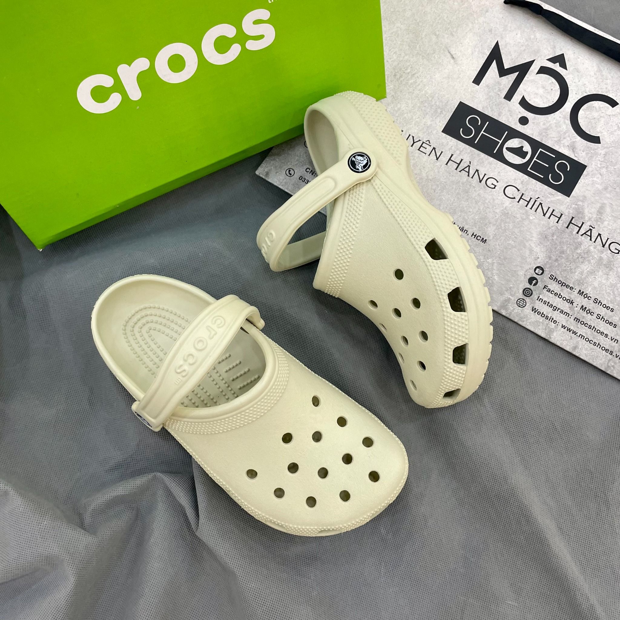 2192 - HÀNG CHÍNH HÃNG - CLOG UNISEX CROCS BAYA - BONE - CODE: 10126-2V3