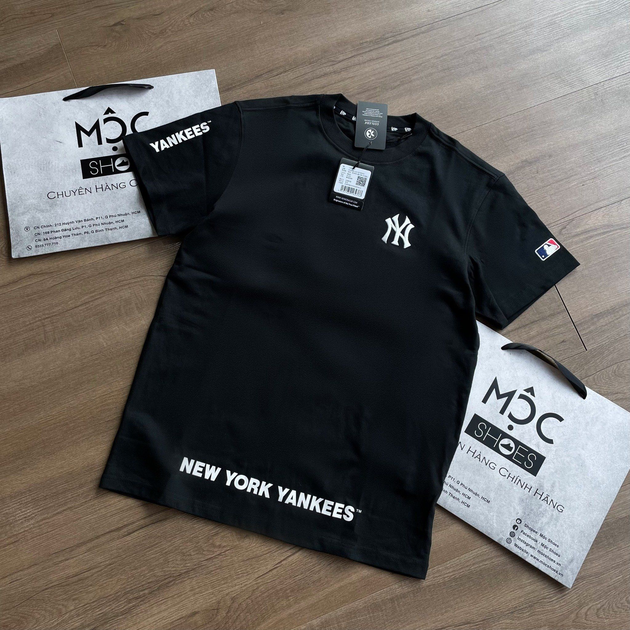  2222 - HÀNG CHÍNH HÃNG - ÁO NEW ERA - (689) + (764)  NY Yankees *Chạy Ngang* - Đen 