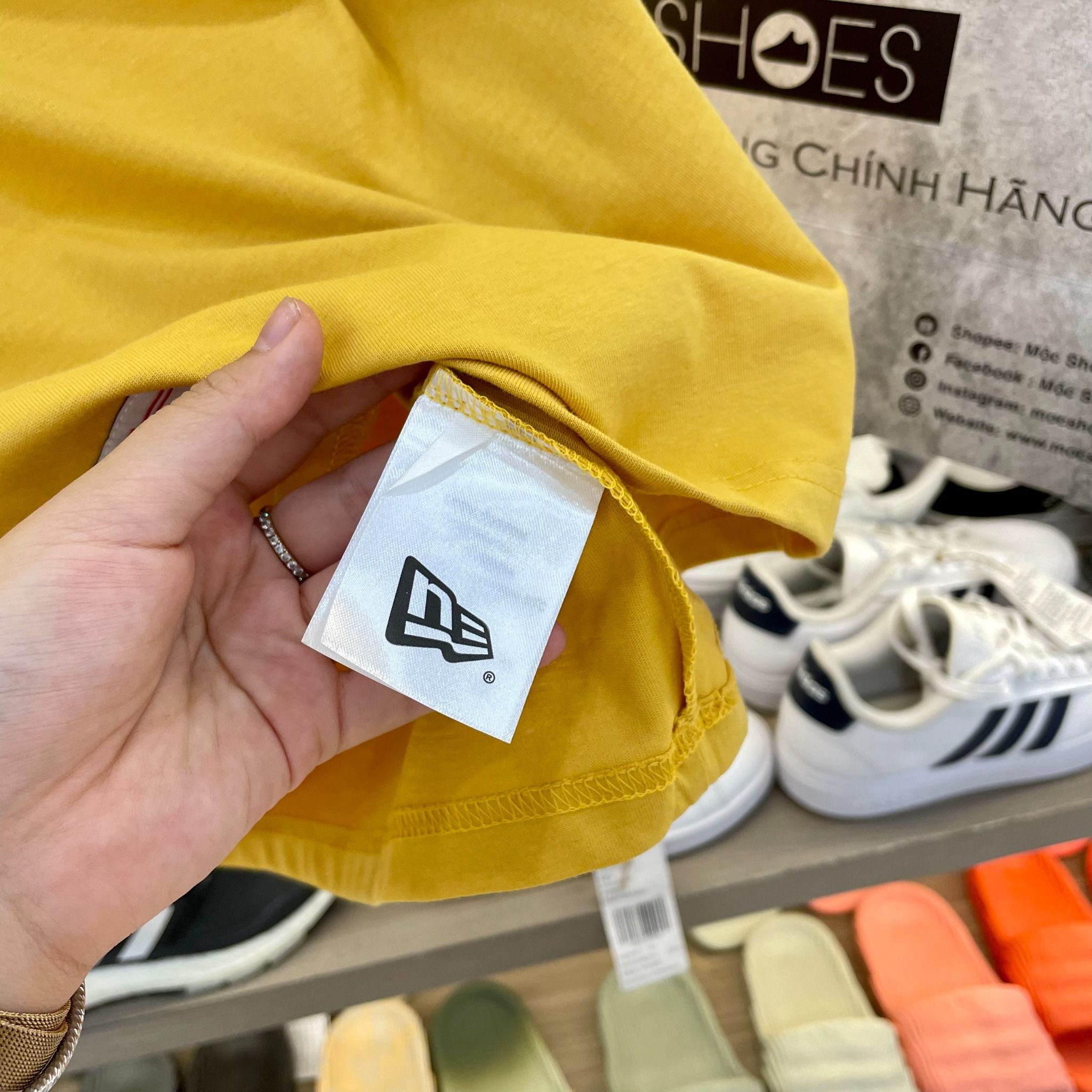 2204 - HÀNG CHÍNH HÃNG - ÁO NEW ERA - SD HOA VĂN - YELLOW