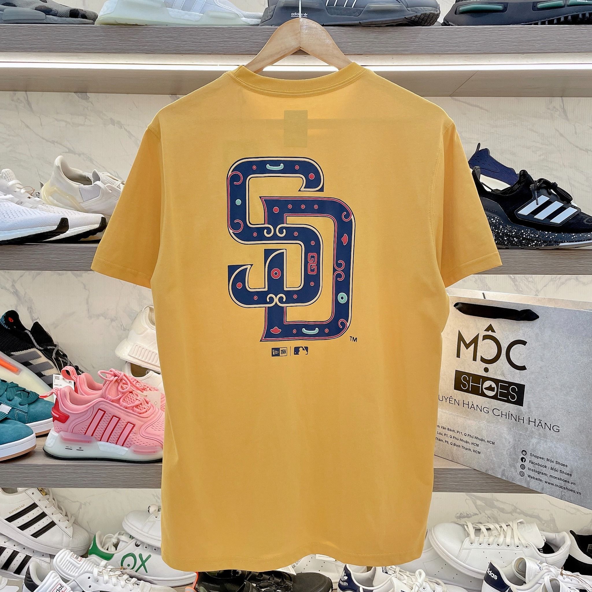 2204 - HÀNG CHÍNH HÃNG - ÁO NEW ERA - SD HOA VĂN - YELLOW