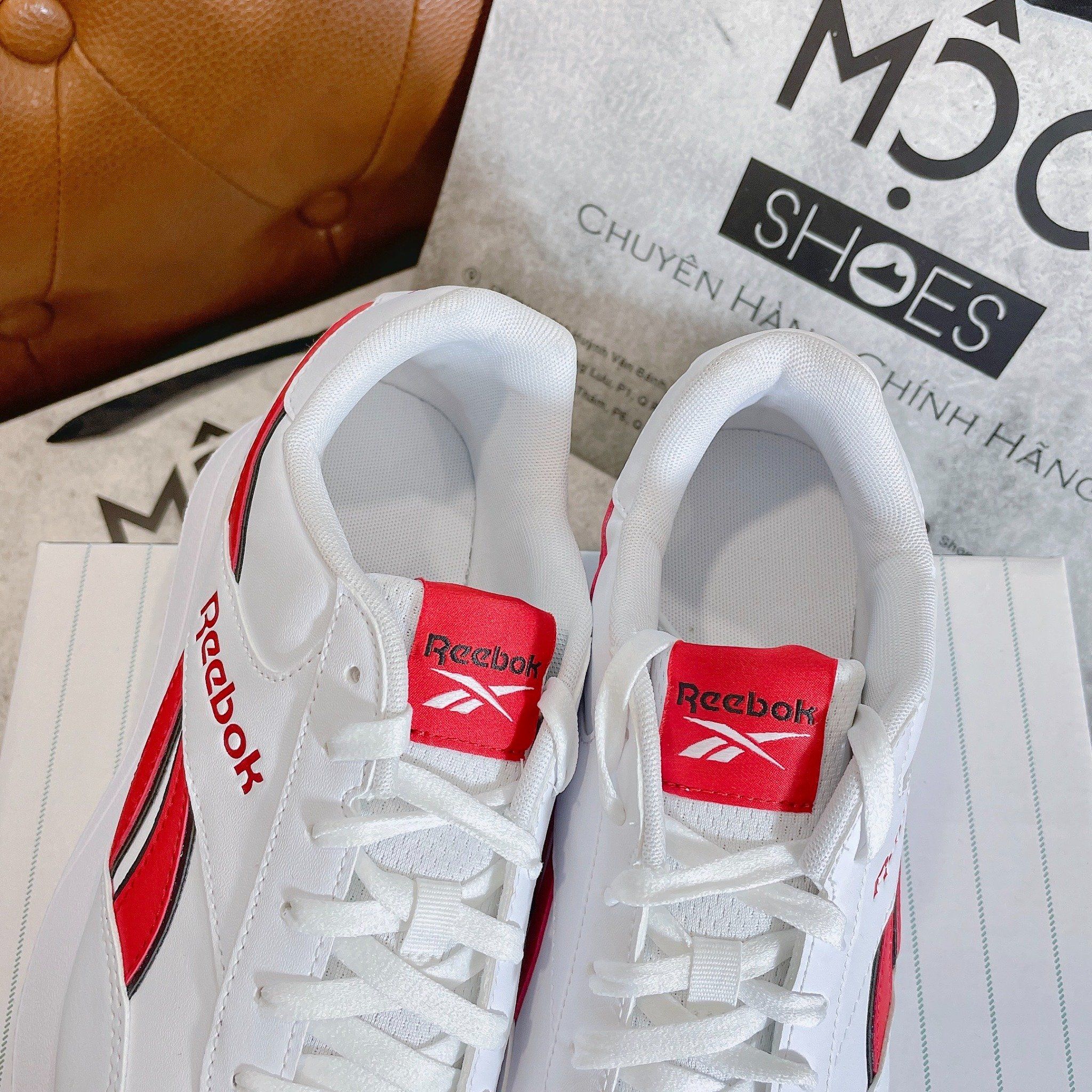 2226 - HÀNG CHÍNH HÃNG - GIÀY REEBOK V2 - TRẮNG *LOGO ĐỎ*