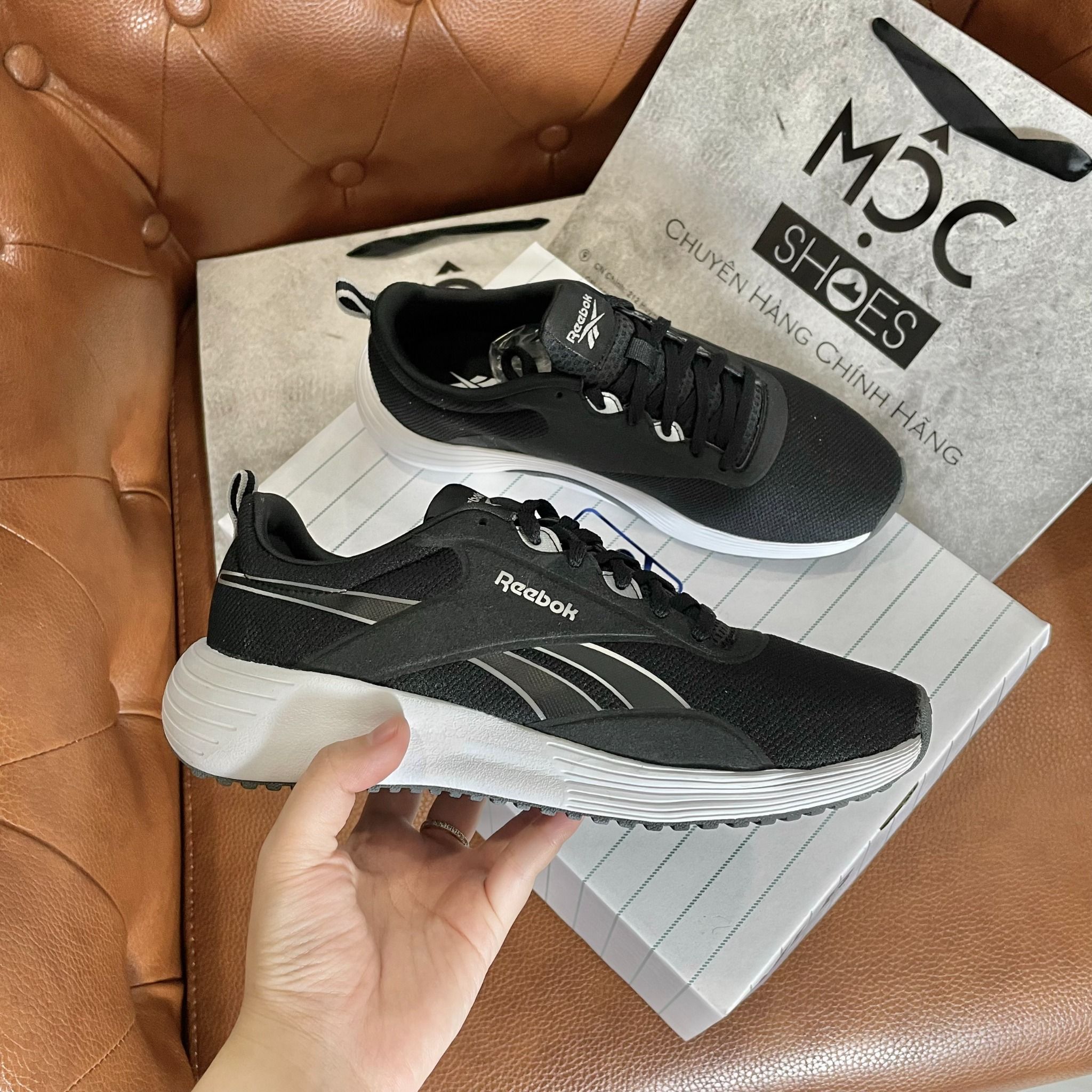 2227 - HÀNG CHÍNH HÃNG - GIÀY REEBOK - ĐẾ BẦU - *ĐEN*