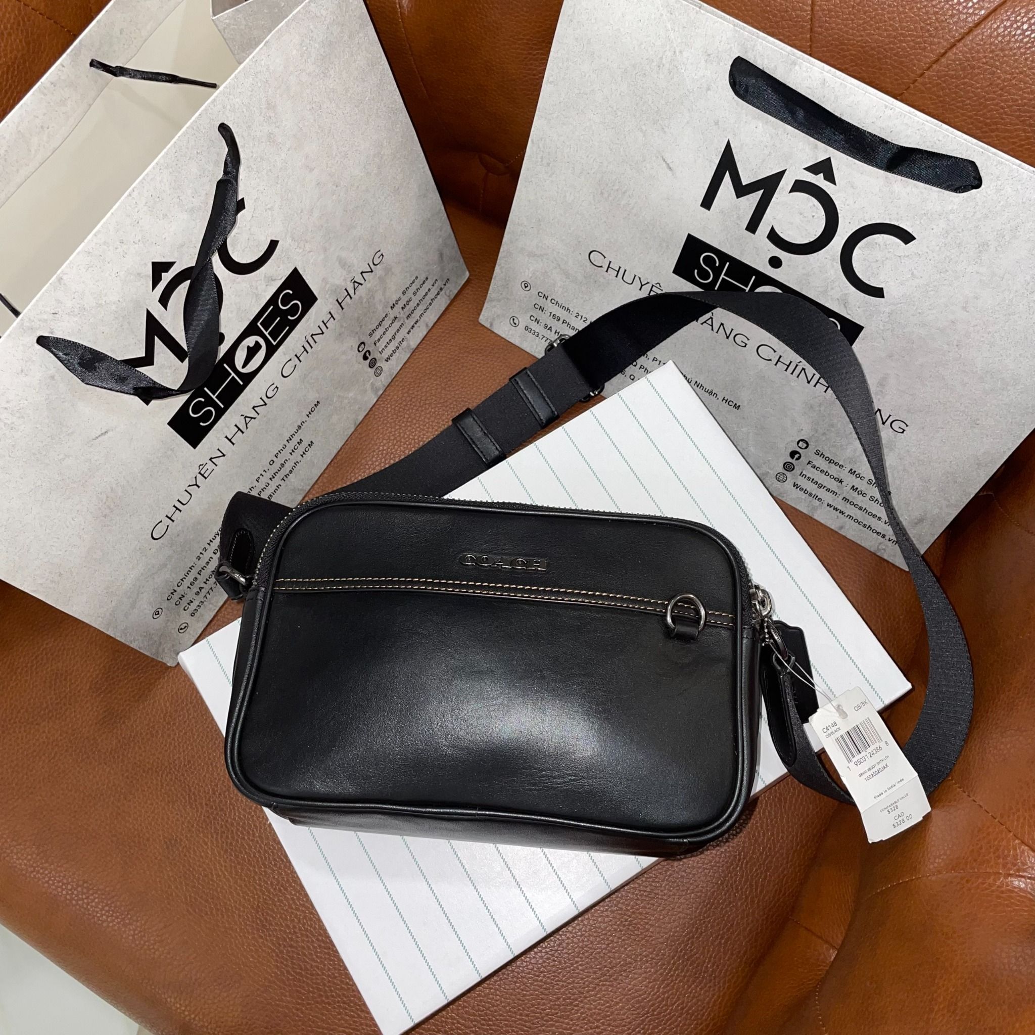 1668 - HÀNG CHÍNH HÃNG - TÚI COACH GRAHAM CROSSBODY (BLACK) - CODE: C4148