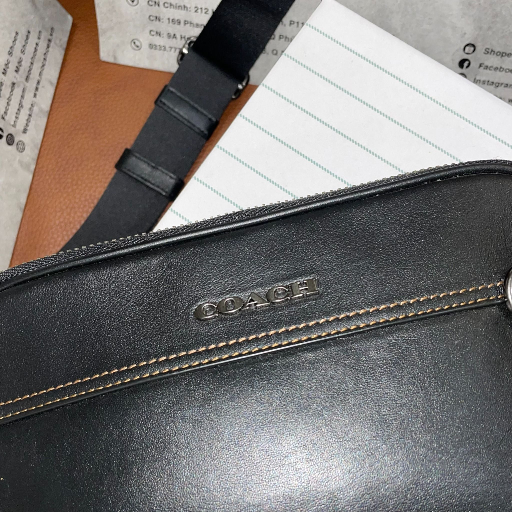 1668 - HÀNG CHÍNH HÃNG - TÚI COACH GRAHAM CROSSBODY (BLACK) - CODE: C4148